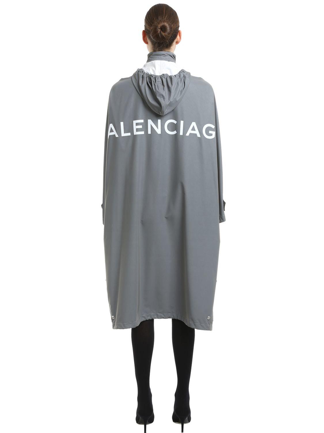 Balenciaga Opera Reflective Rain Coat in Grey | Lyst Canada