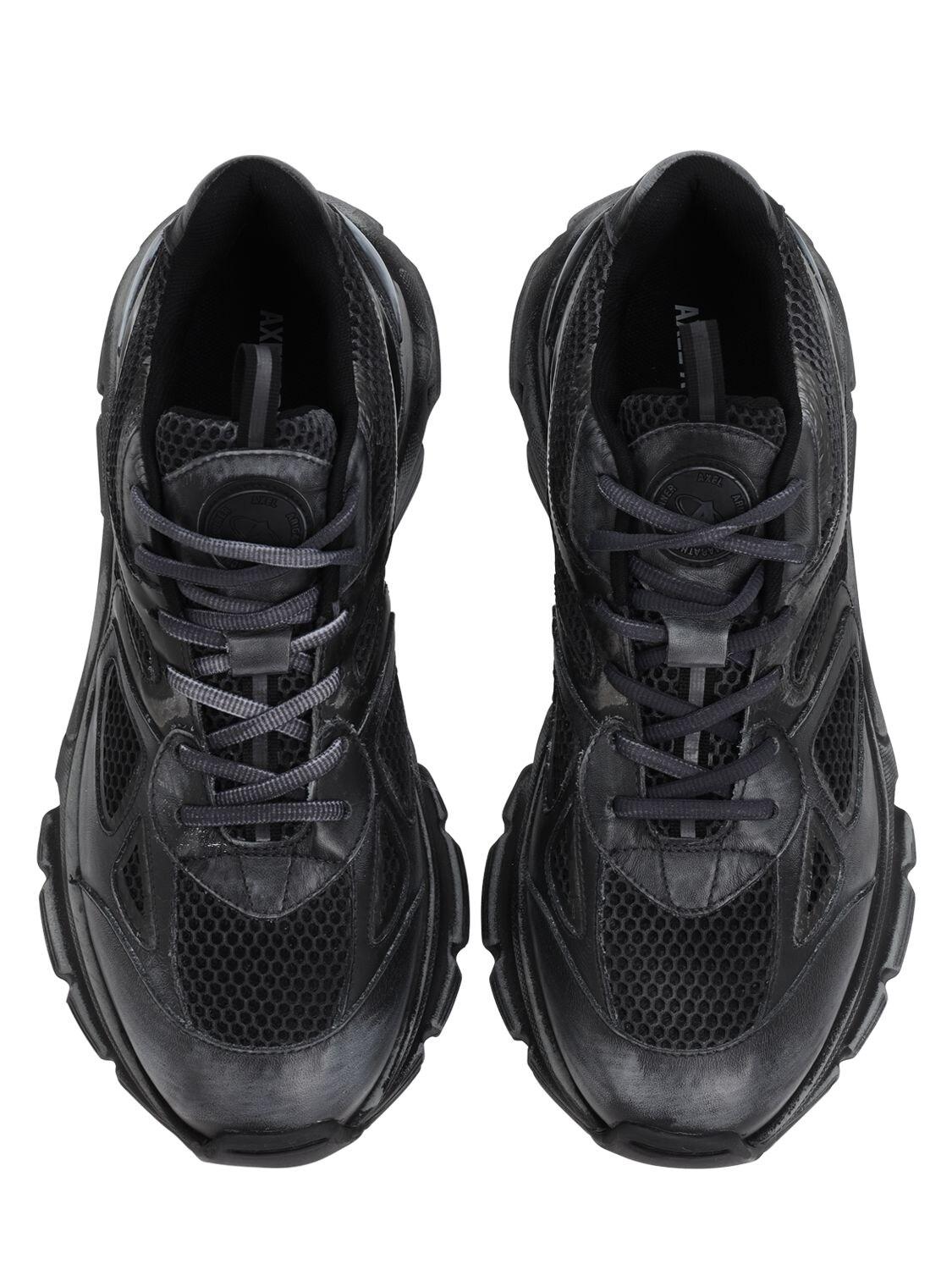 Axel Arigato Black Brushed Marathon Sneakers for Men | Lyst