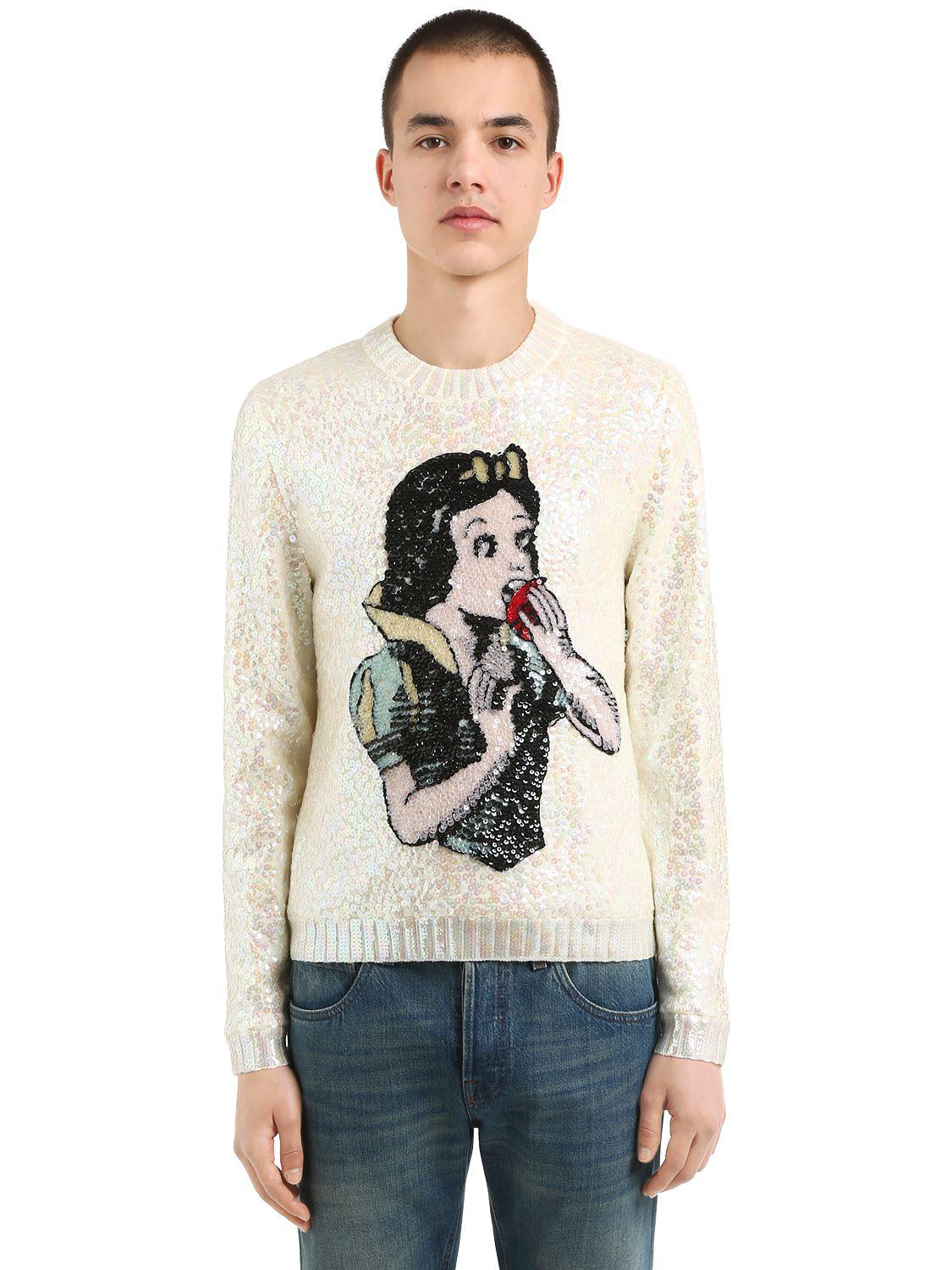 snow white sequin sweater