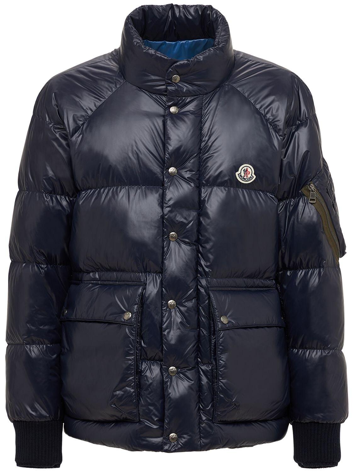 Moncler Martineau Light Shiny Nylon Down Jacket in Blue for Men | Lyst