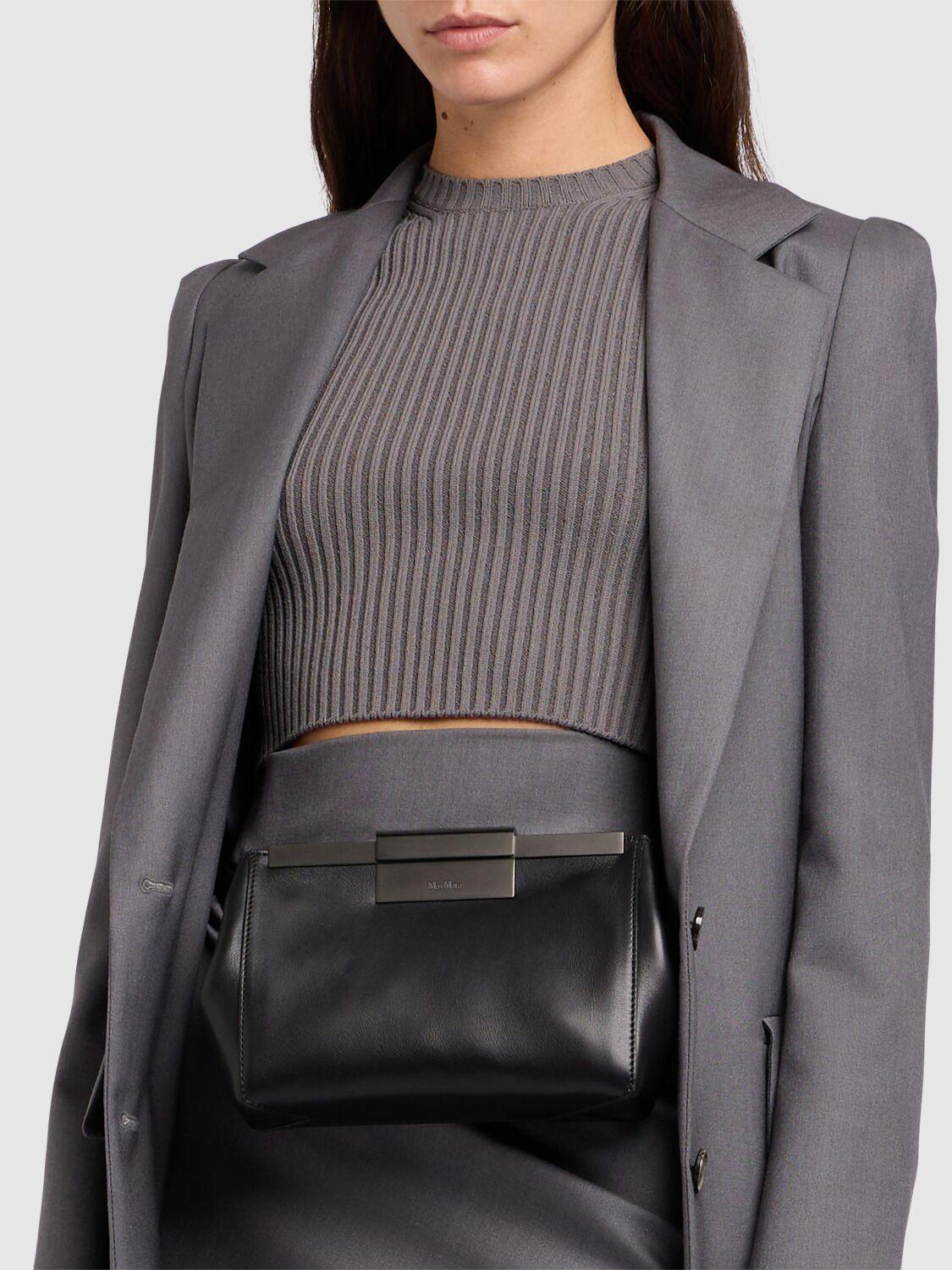 ショルダーバッグ・ポシェット Max Mara LEATHER BELT BAG Max Mara Sportmax Leather Belt Bag Black