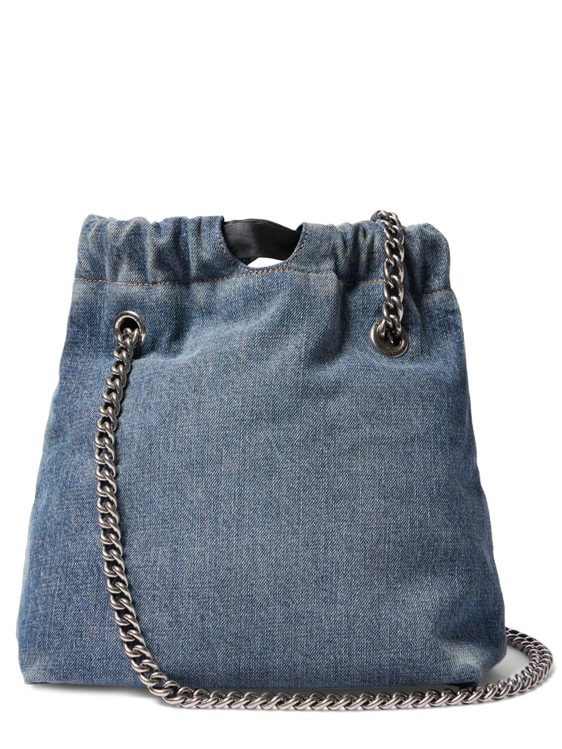 ◆春カラー◆【BALENCIAGA】Small Crush デニムトートバッグ Balenciaga Small Crush デニムトートバッグ ブルー | Lyst