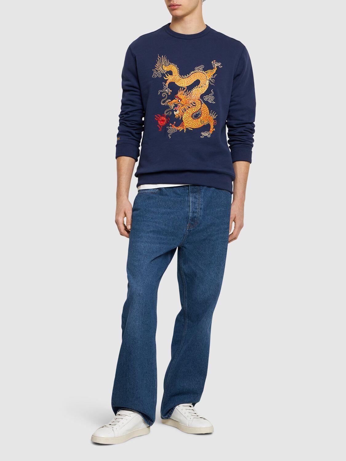 Polo Ralph Lauren Dragon Embroidery Sweatshirt in Blue for Men Lyst UK