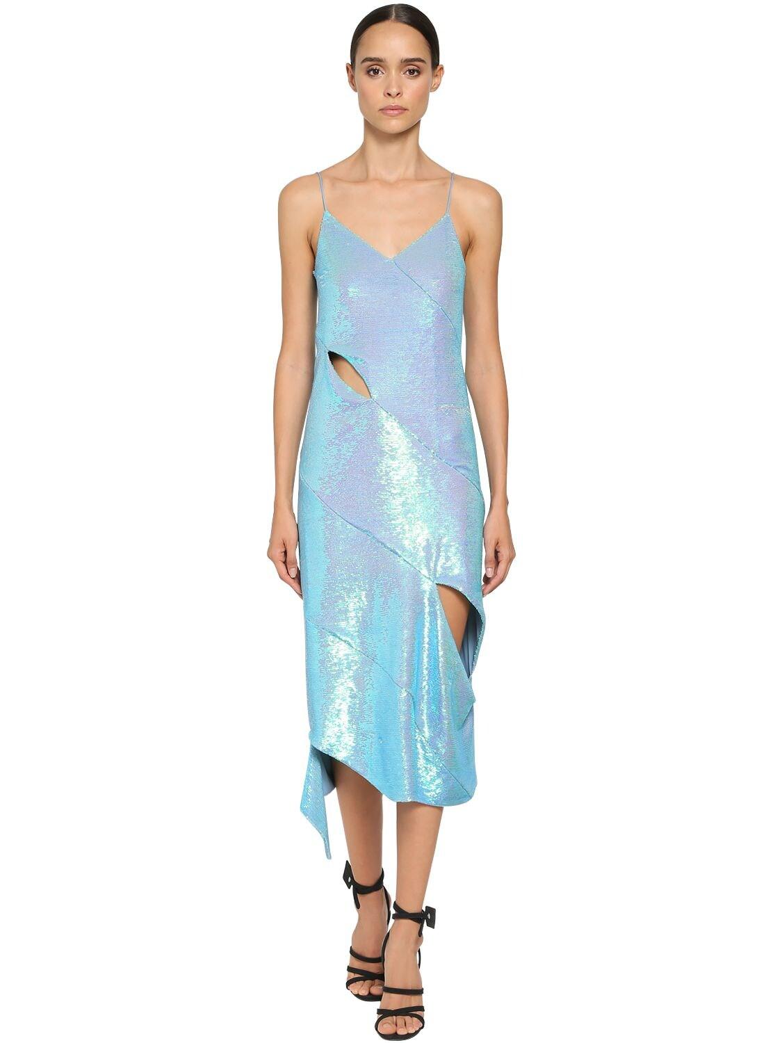 Off white top sequin dress