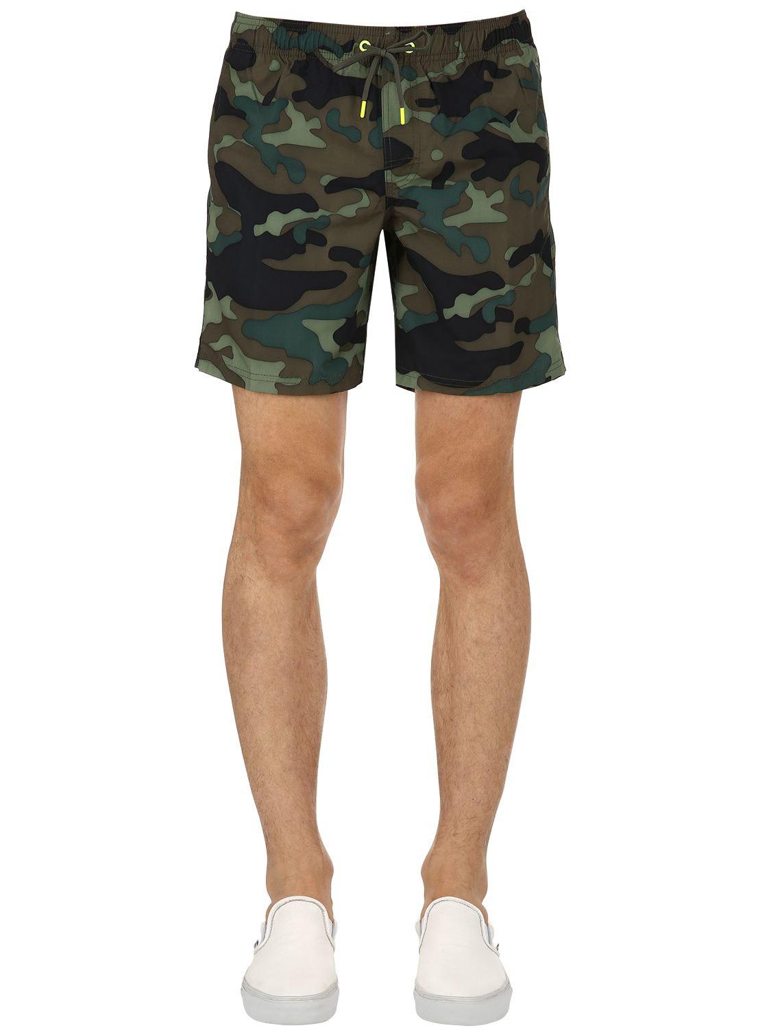 army camo swim trunks