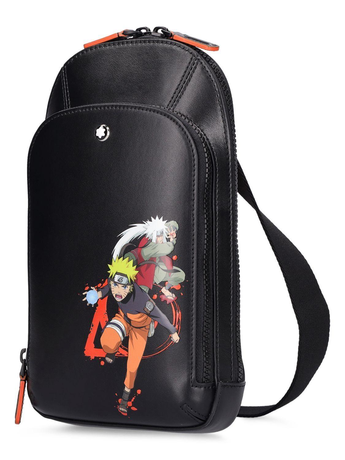 Montblanc Mst Selection Naruto Leather Sling Bag In Black For Men Lyst