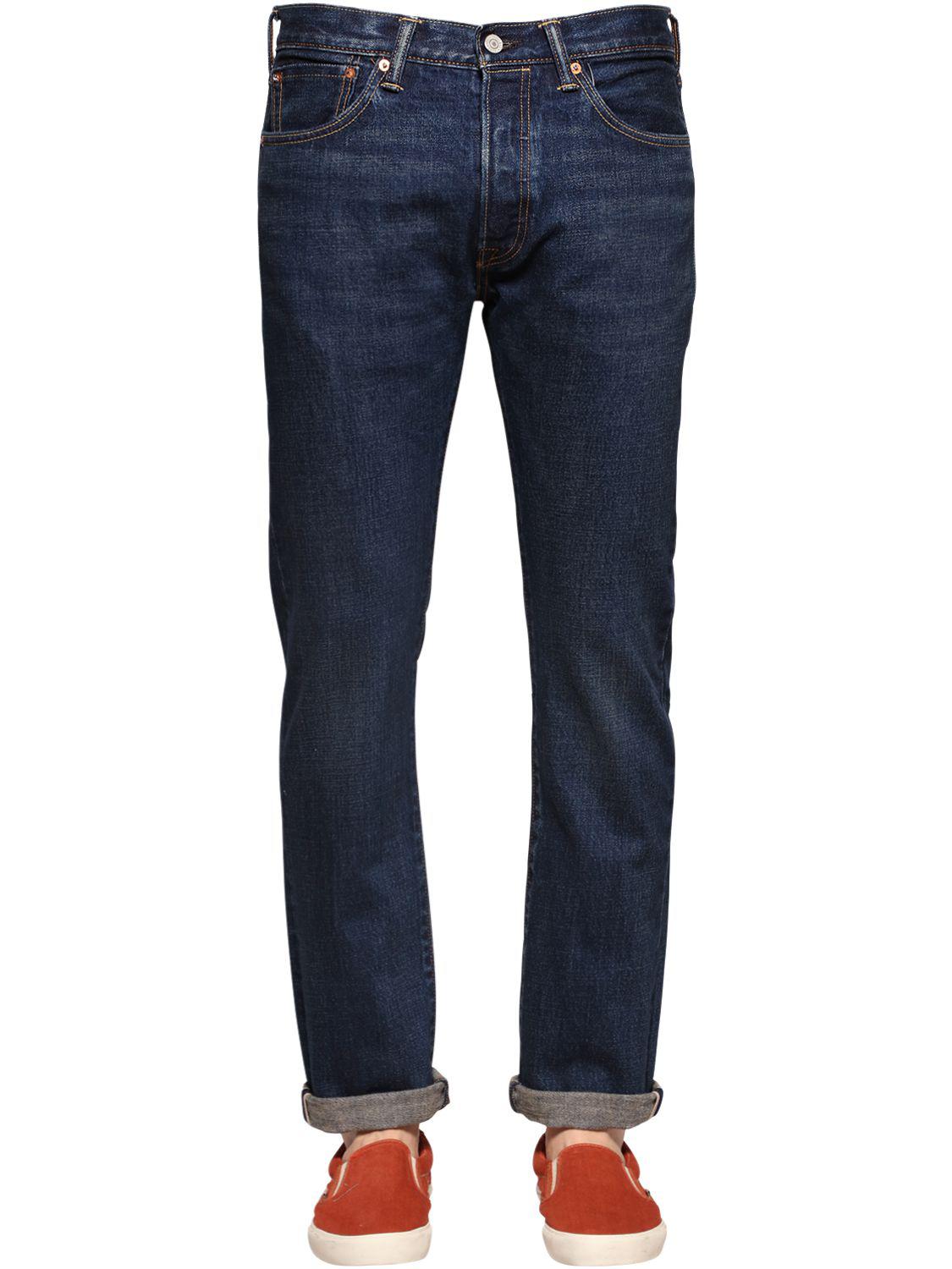 Levi's 501 Original Fit Selvedge Denim Jeans in Indigo (Blue) for Men