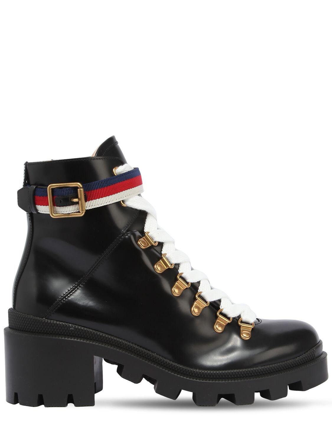 gucci magnum leather moto boots