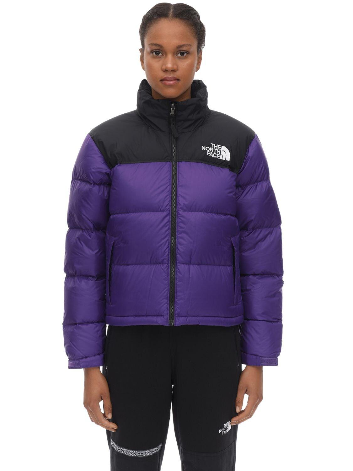 The North Face Goose Cropped Nuptse Jacket in Purple | Lyst Australia