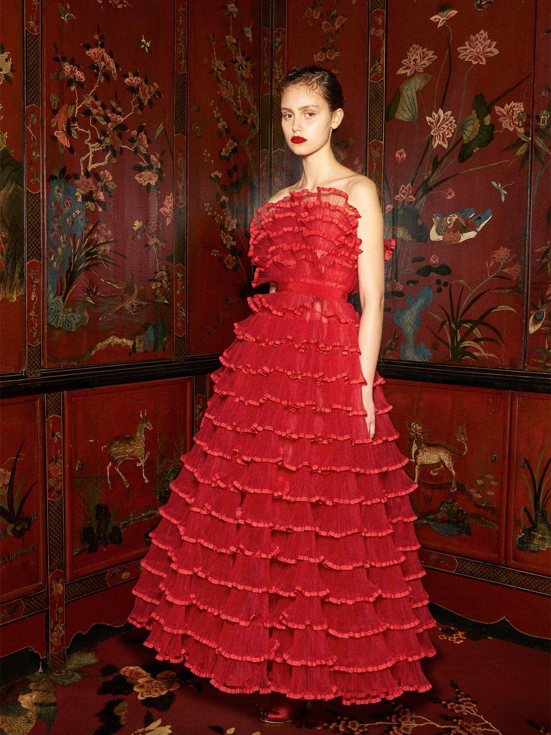 giambattista valli ruffle dress