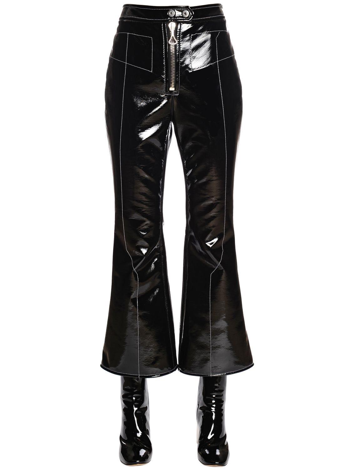 Ellery Stretch Faux Patent Leather Pants in Black | Lyst