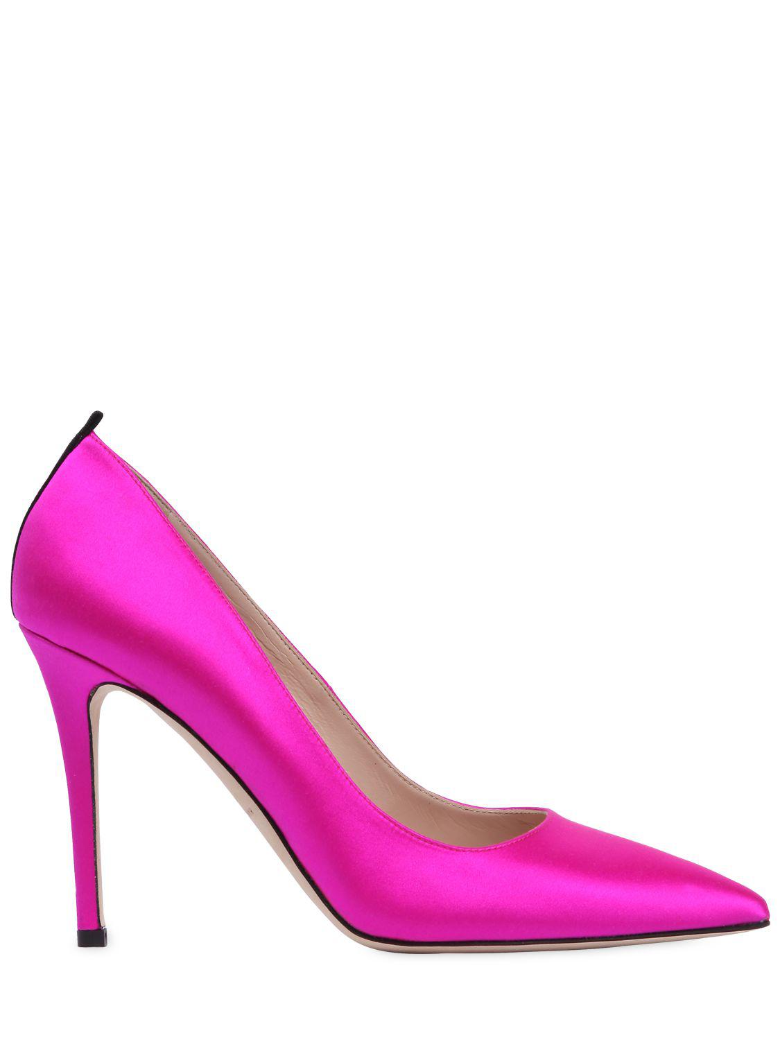 Lyst - Sjp By Sarah Jessica Parker 100mm Fawn Satin Pumps in Pink ...