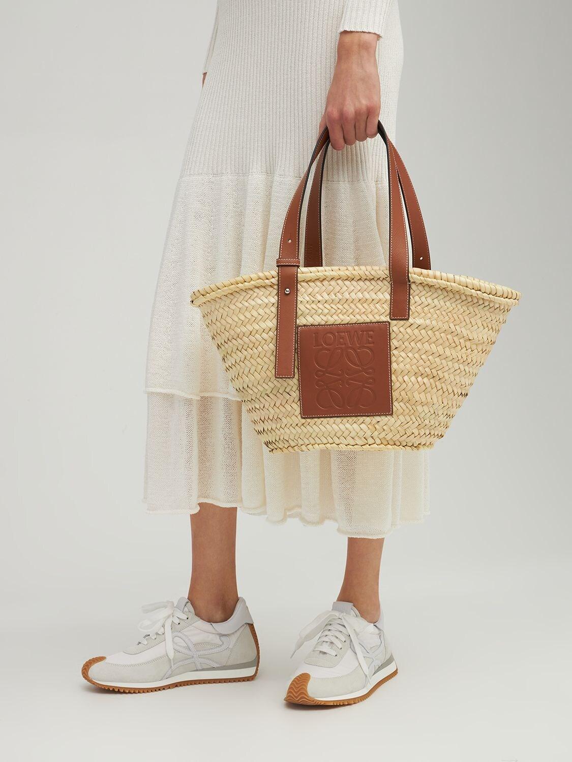 Handbag Review: Loewe Square Raffia Tote - The Brunette Nomad