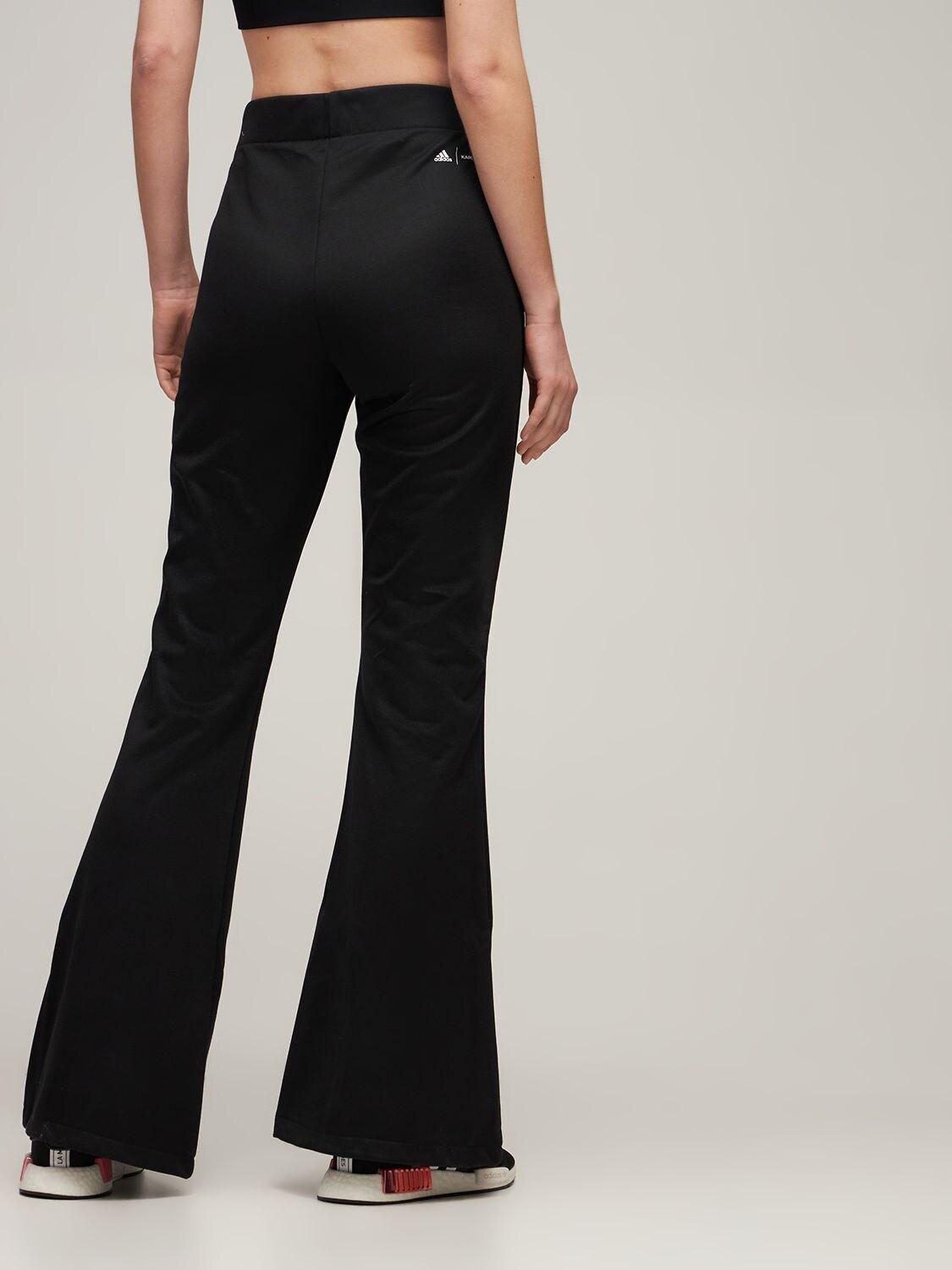 adidas Originals Karlie Kloss High Waist Flared Pants in Black | Lyst