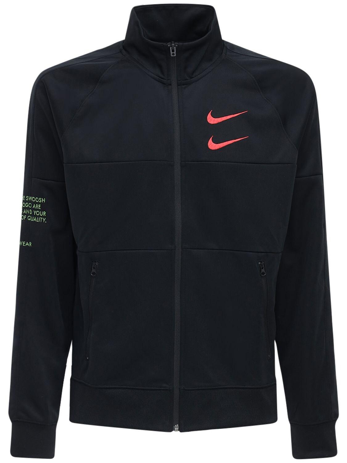Nike Double Swoosh Jacket in Black for Men | Lyst