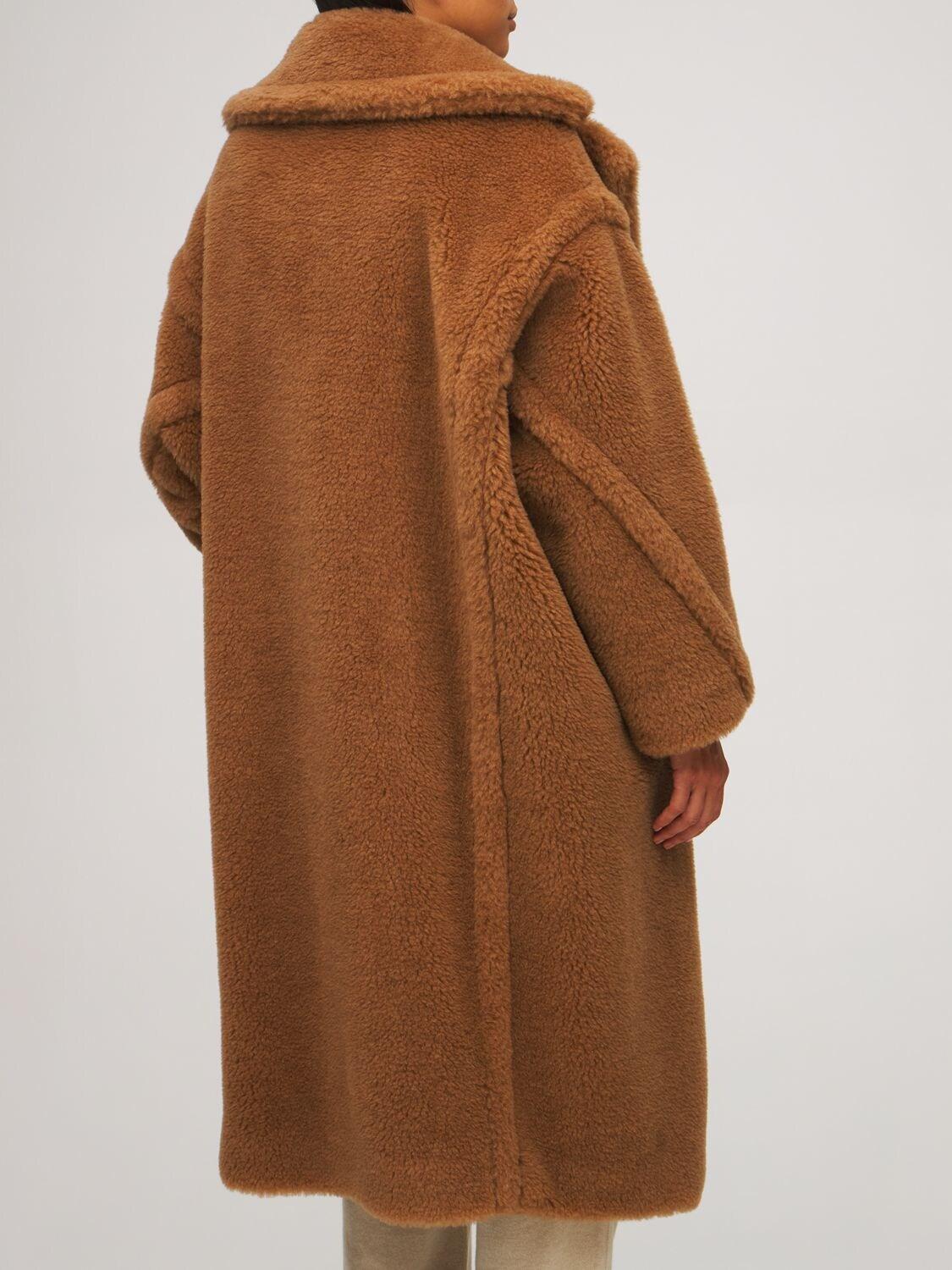 Max Mara Silk Teddy Bear Icon Coat in Beige (Natural) | Lyst