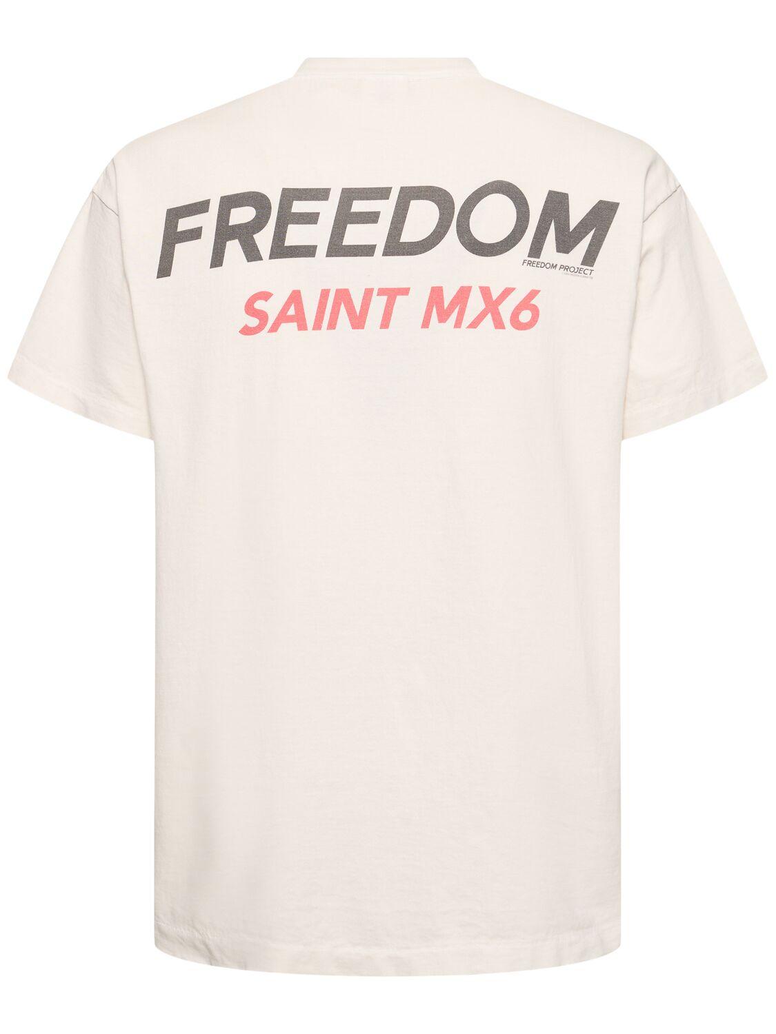 Saint Michael Freedom X Saint Mx6 T-Shirt in White for Men
