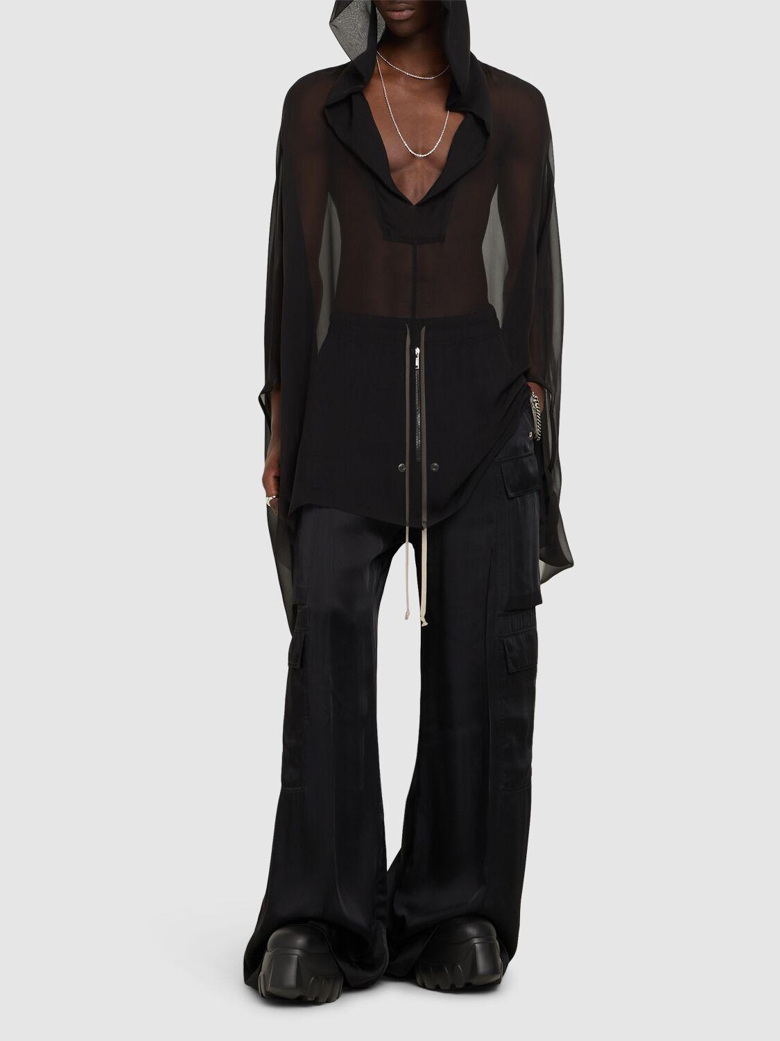 メンズ Rick Owens フード付きカフタン ブラック | Lyst