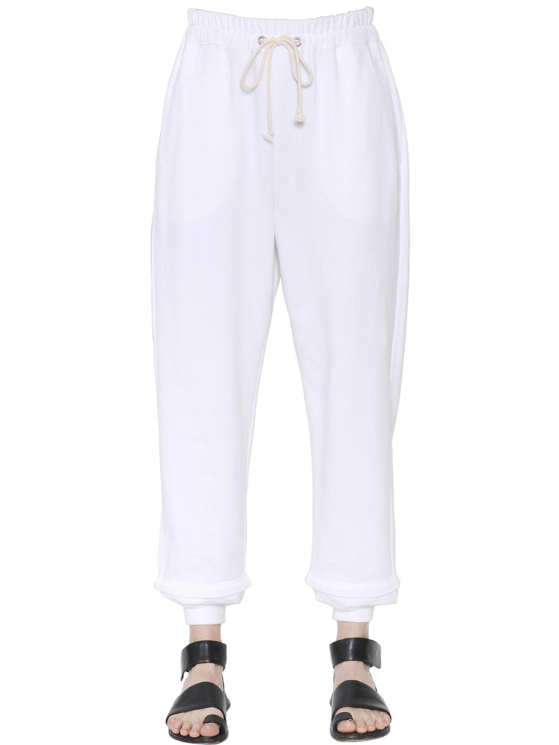 white oversized sweatpants