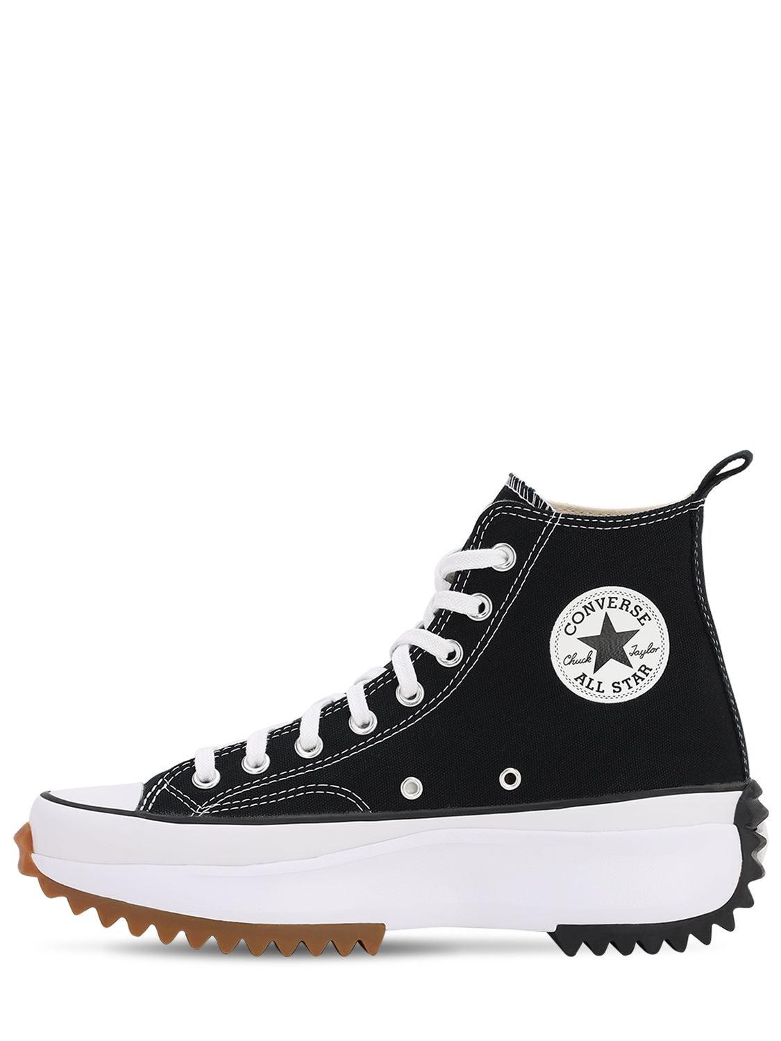 Converse Run Star Canvas Sneakers in White/Black (Black) - Save 88% - Lyst