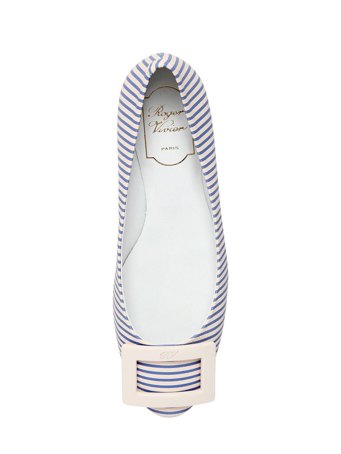 roger vivier white flats