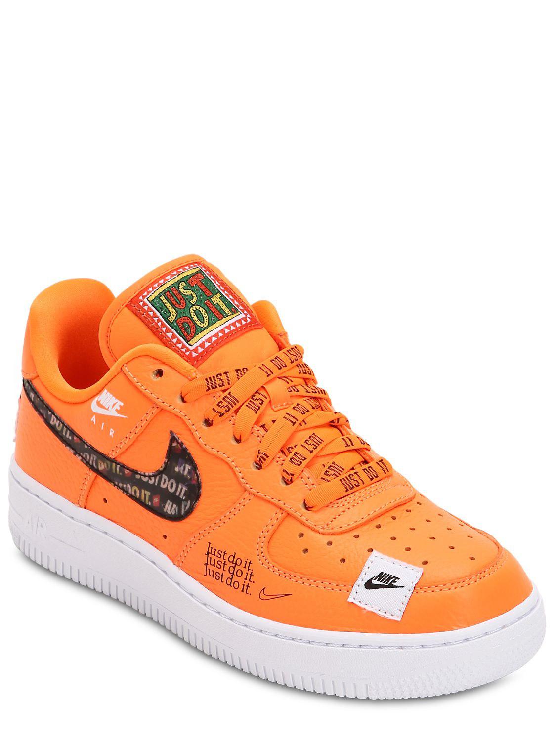 Nike Air Force 1 Just Do It Sneakers in Orange for Men - Lyst