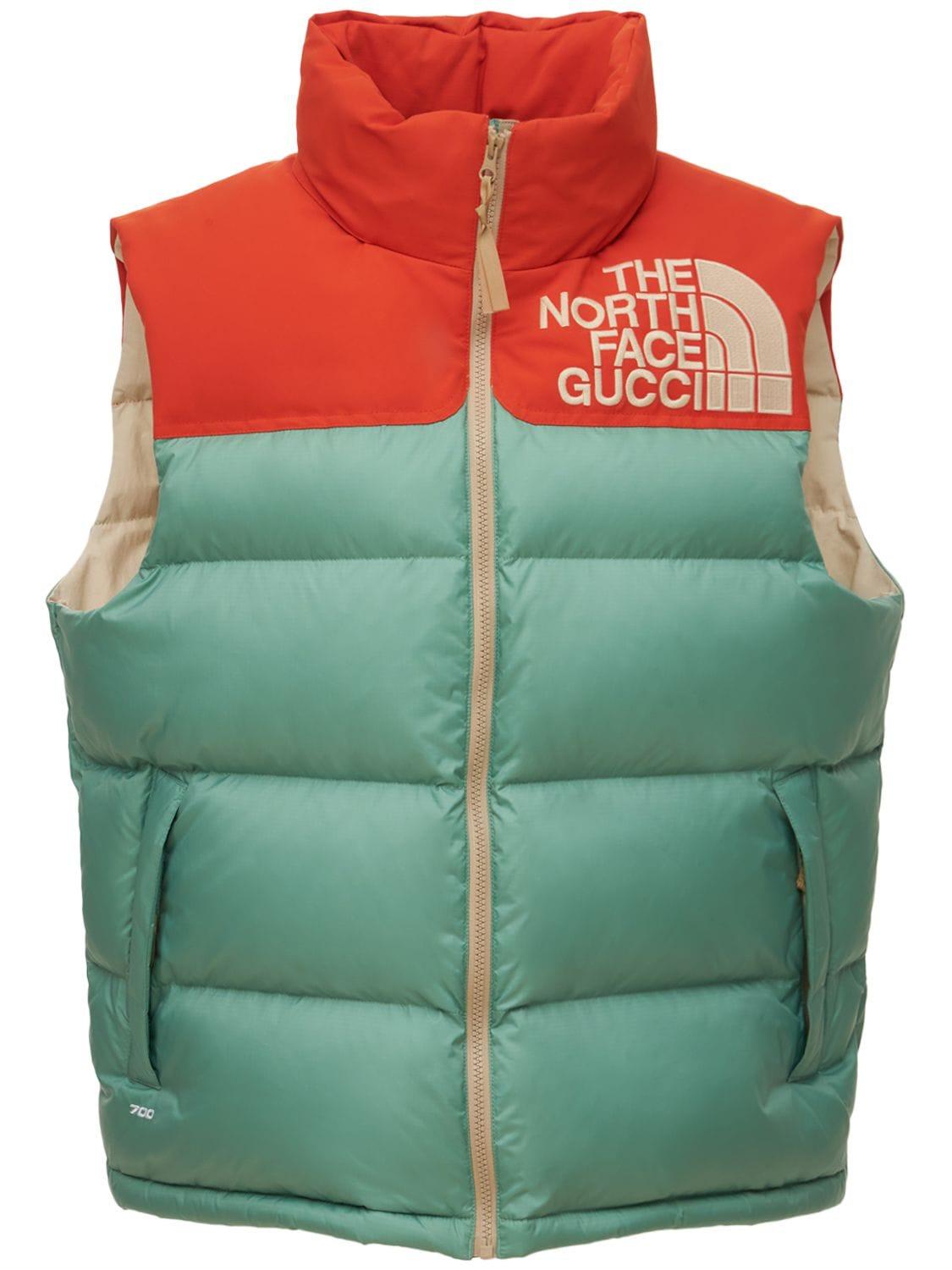 Gucci X The North Face Down Vest in Malachite Green (Green) | Lyst