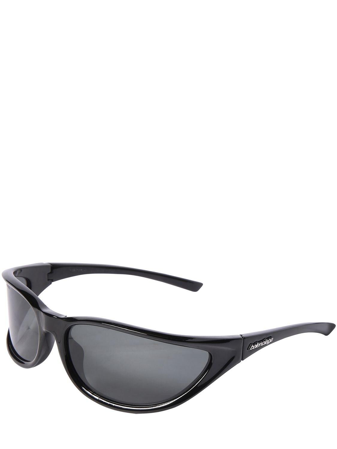 balenciaga black rectangle sunglasses