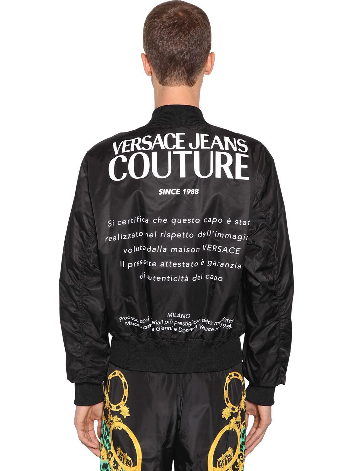 Bomber Réversible Versace Jeans Couture pour homme en coloris Noir | Lyst