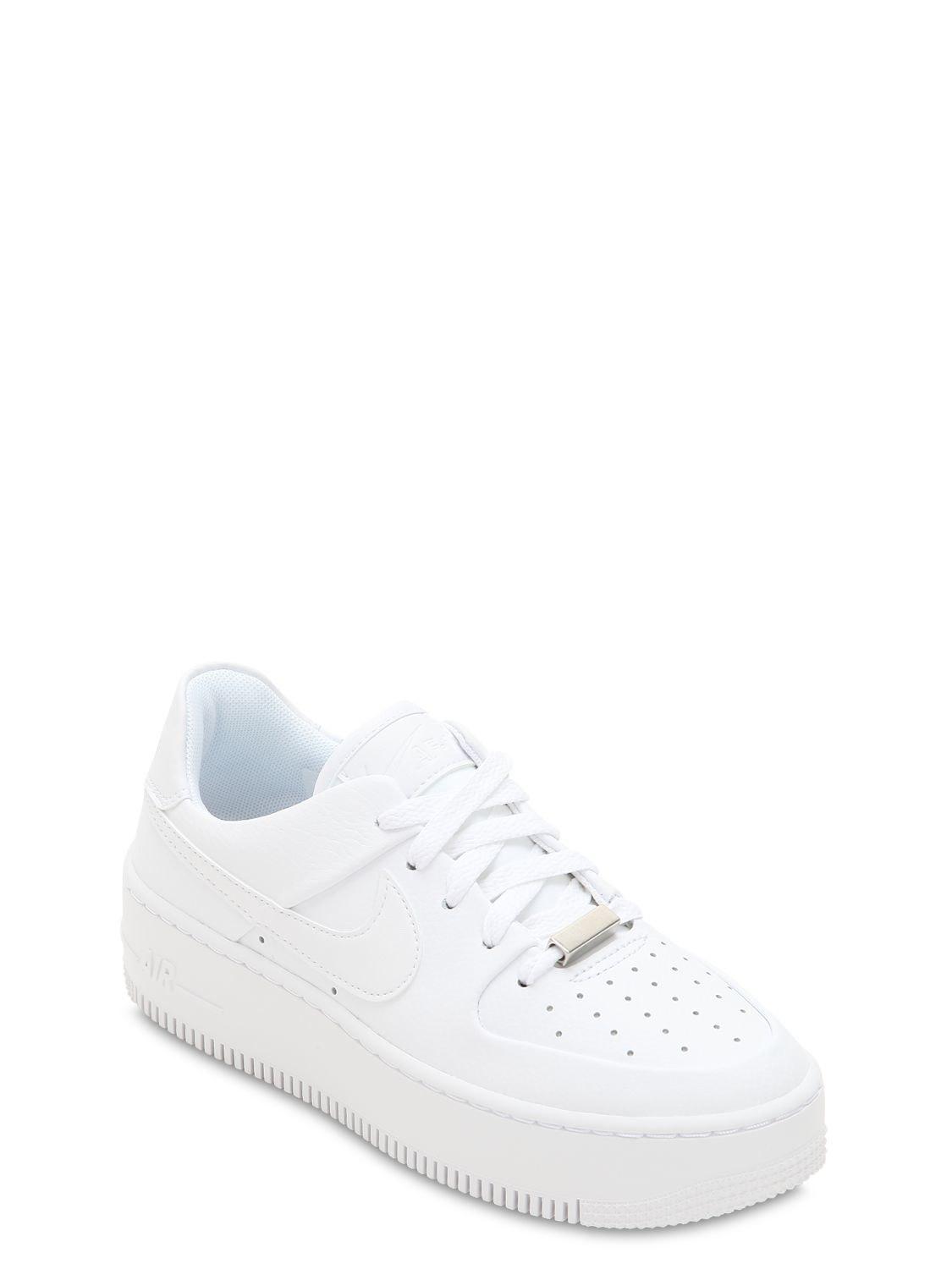 platform white nike sneakers