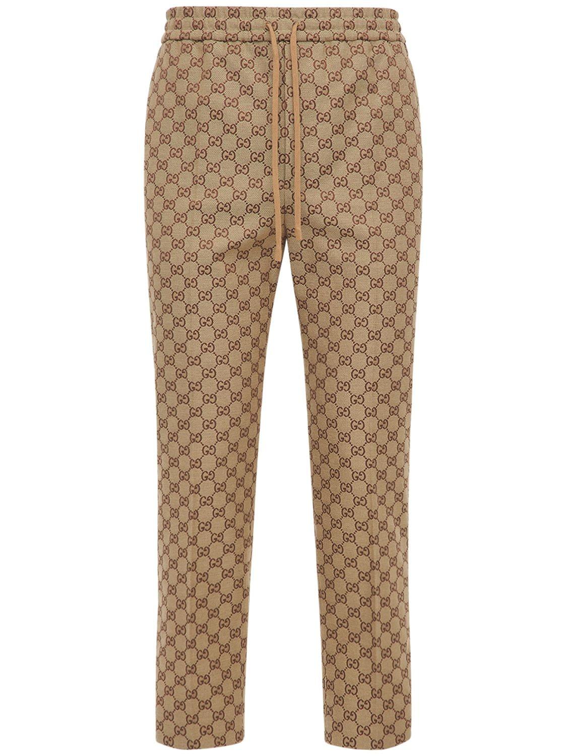 Gucci GG Print Drawstring Trousers Men | Lyst