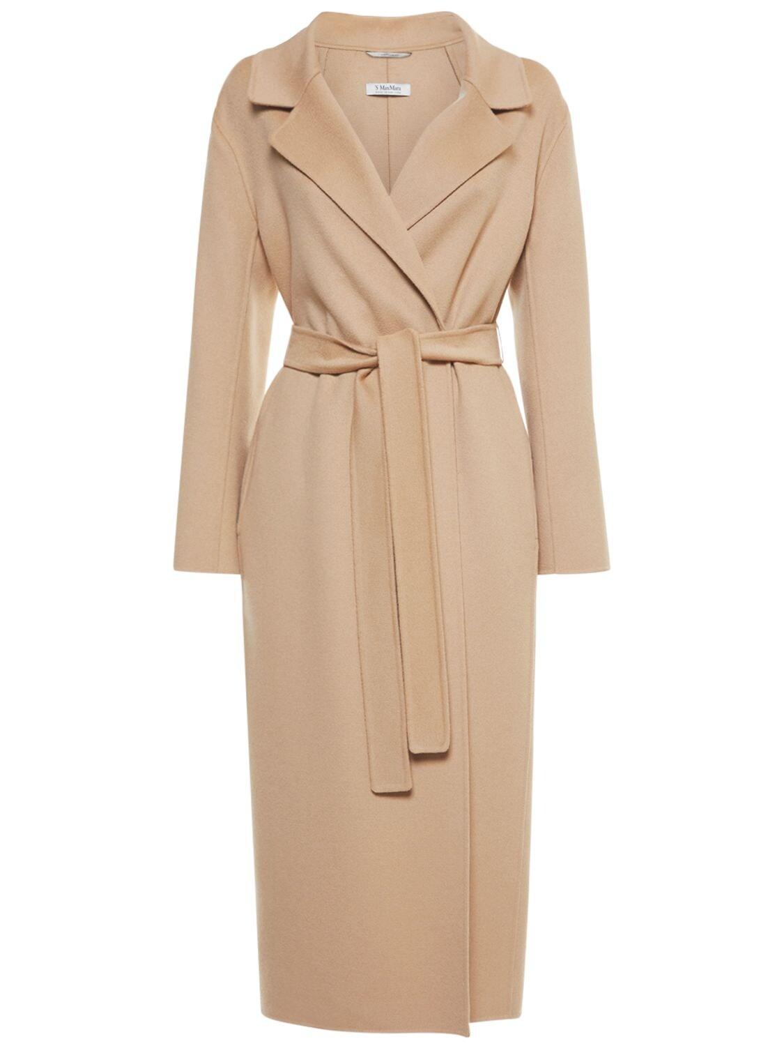 Max Mara Lirica Pure Wool Belted Long Coat in Pale Camel (Natural) | Lyst  Canada