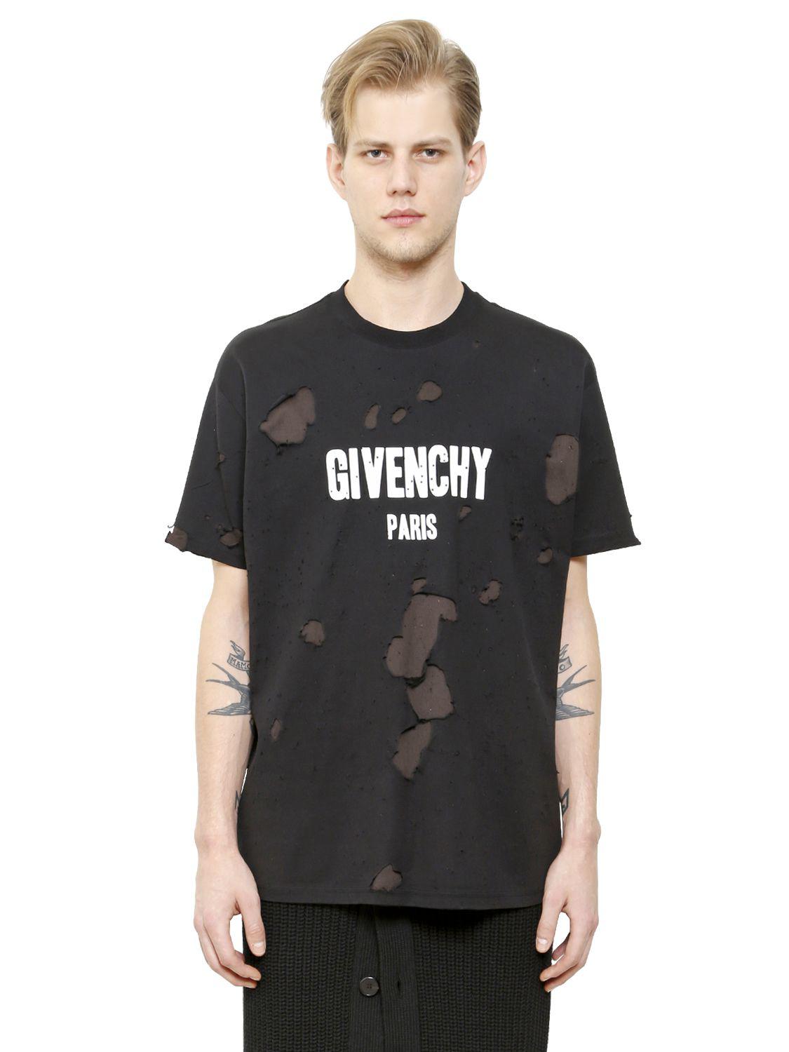 givenchy destroyed t shirt