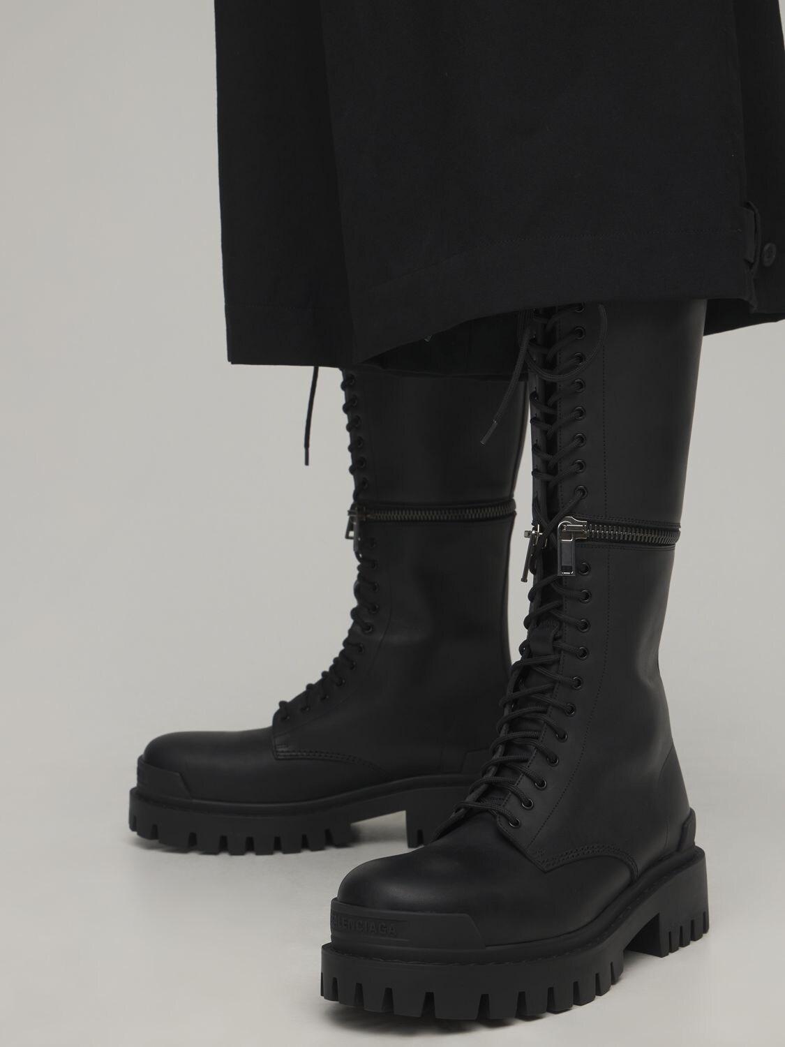 oración Contiene alegría Balenciaga Master Leather Boots in Black for Men | Lyst
