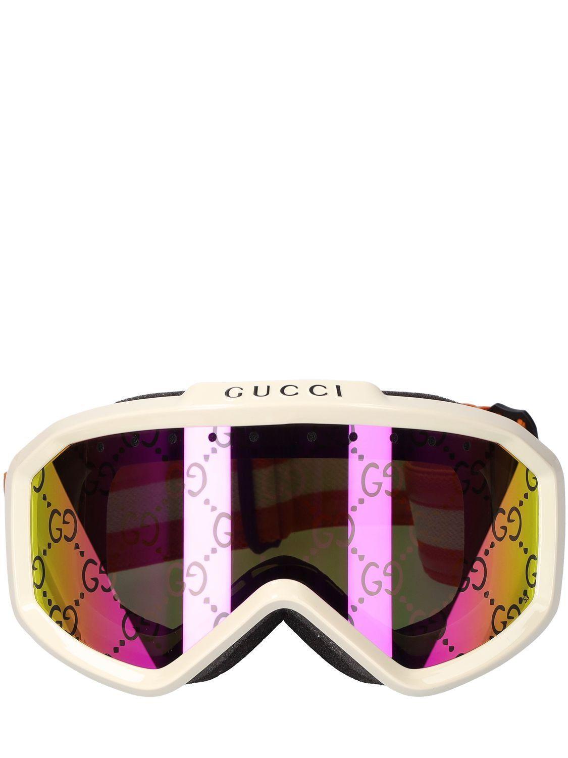 Gucci Mirrored Mask Injection Ski Goggles In Black