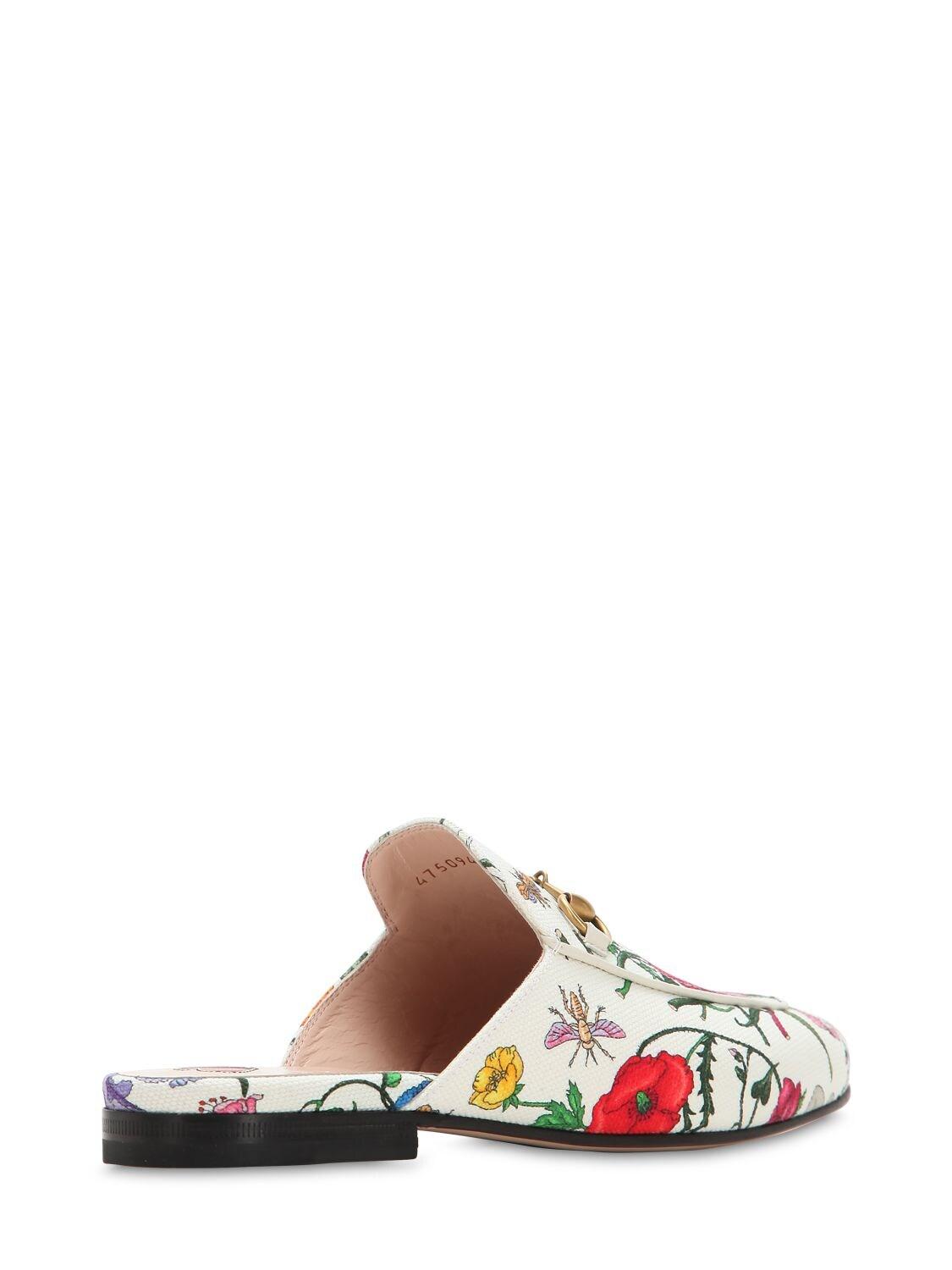 canvas gucci princetown mules