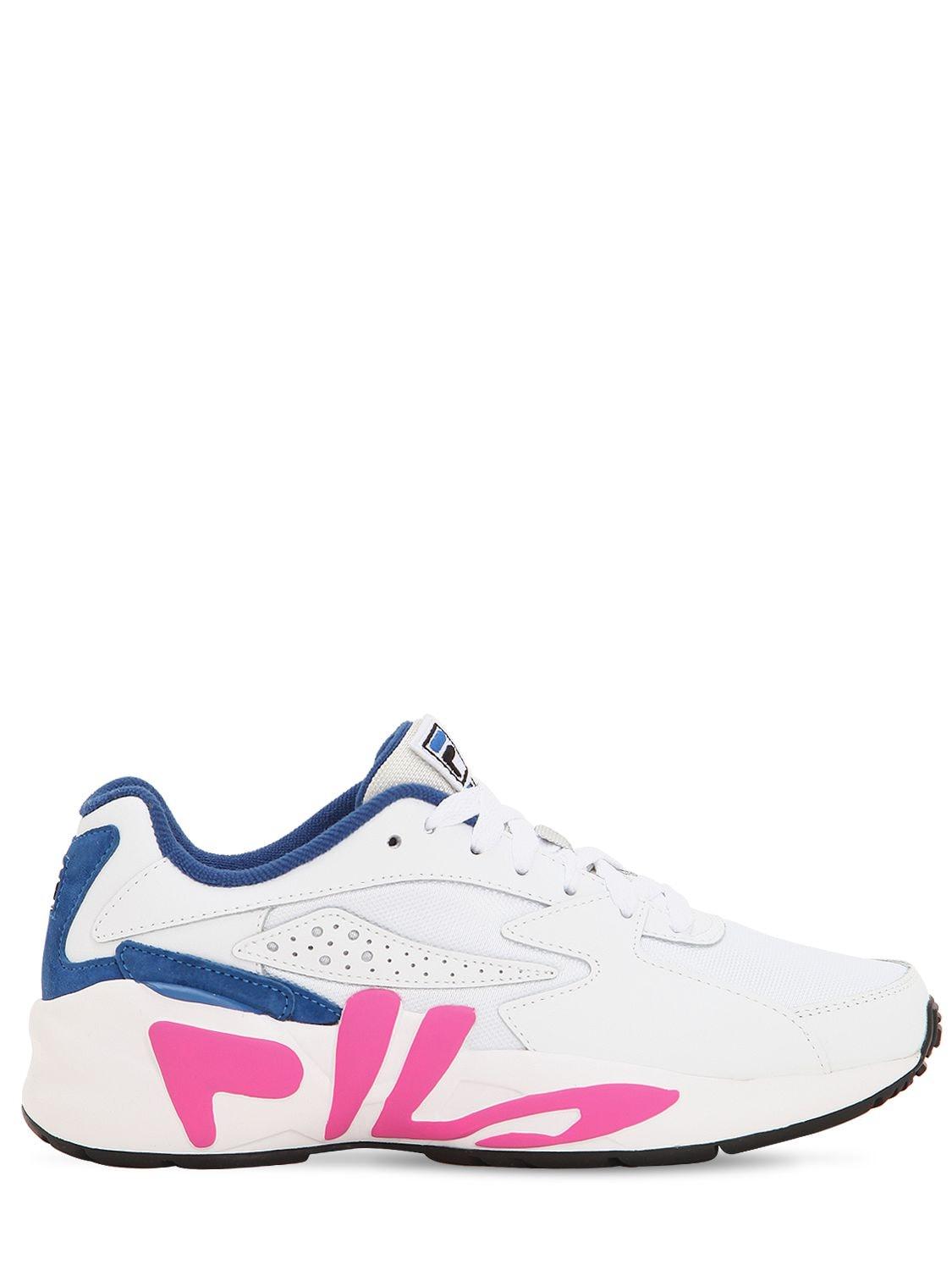 Fila Mindblower Wmm Sneakers in White/Berry (White) | Lyst