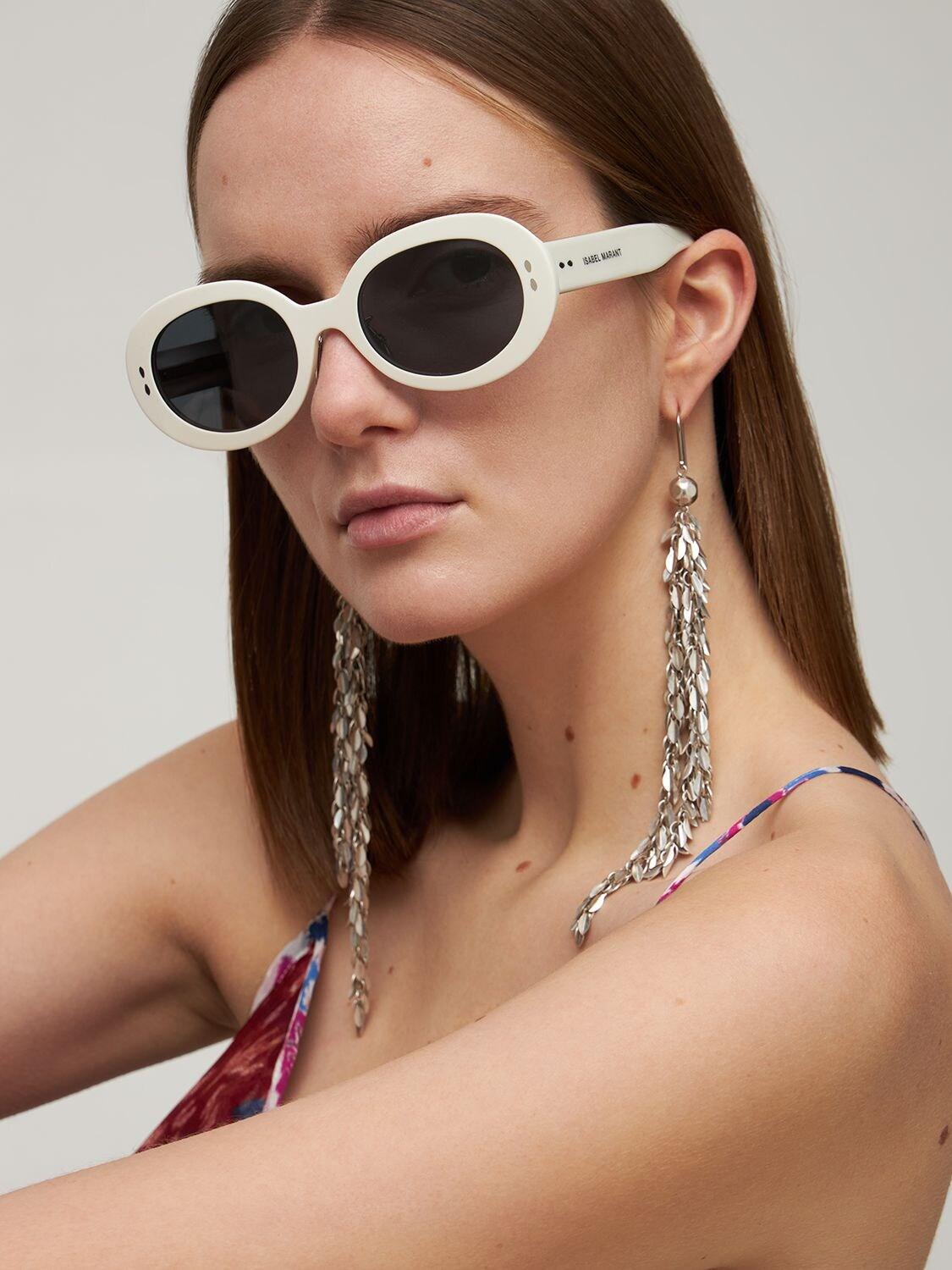 Isabel Marant Oval Acetate Sunglasses | Lyst