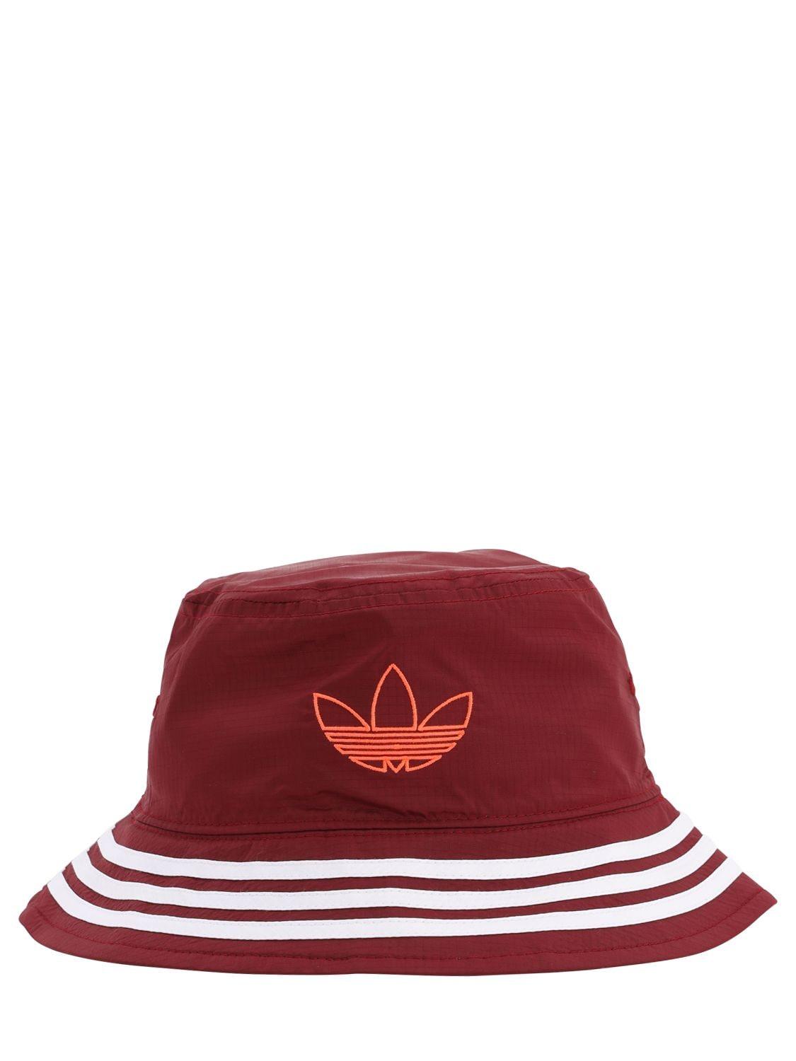 adidas Originals Reversible Trefoil Logo Bucket Hat in Navy/Bordeaux (Red)  - Lyst