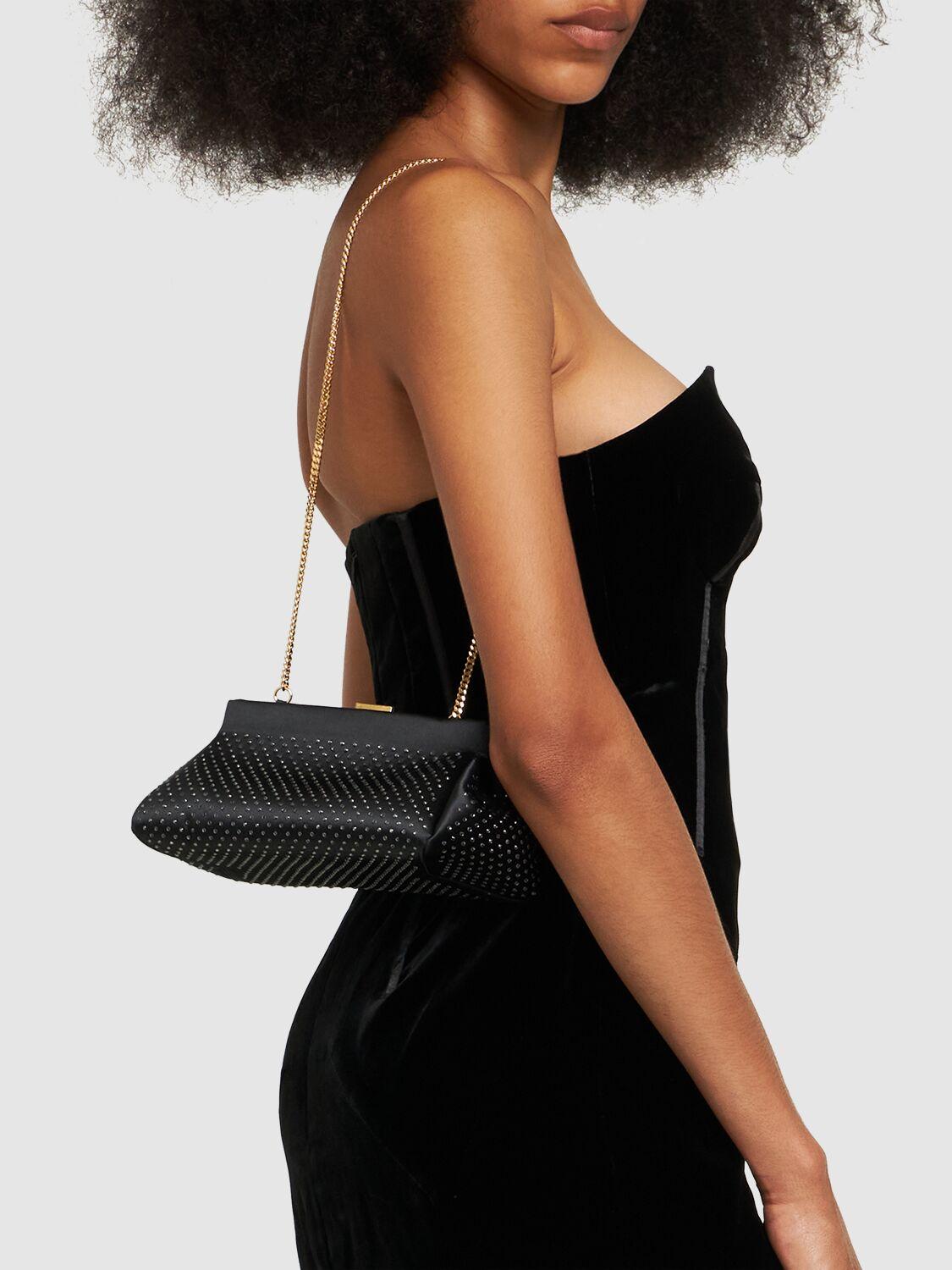 DeMellier London Mini Cannes Leather Clutch in Black | Lyst DeMellier London Mini Cannes Leather Clutch in Black | Lyst