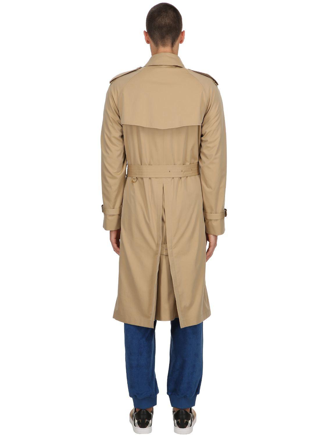 Due give Overlevelse Burberry Cotton Westminster Rainbow Check Trench Coat in Honey (Natural)  for Men - Lyst