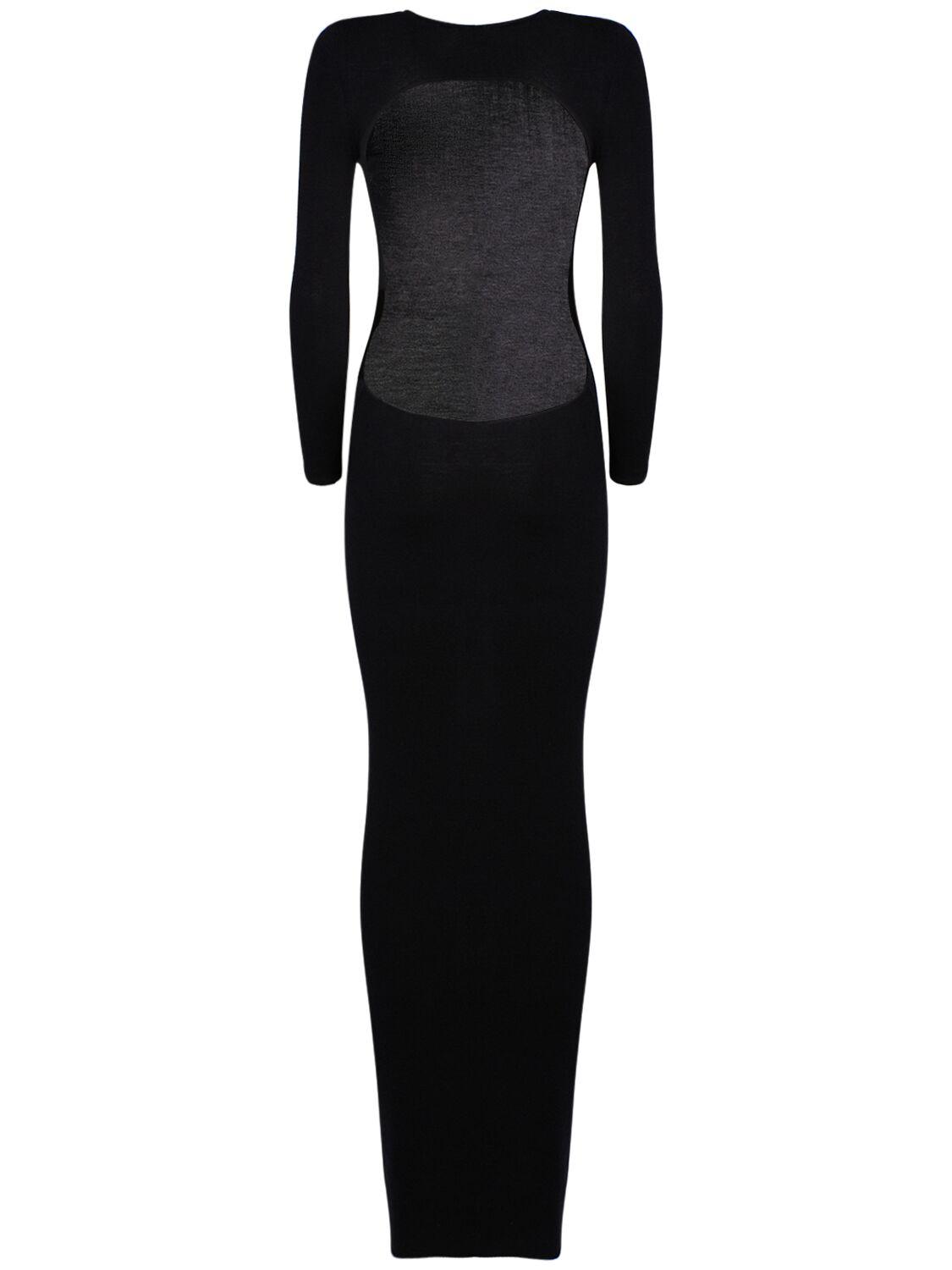 【送料&関税込】Saint Laurent Backless Long-sleeved Dress backless dress in jersey | Saint Laurent | YSL CA