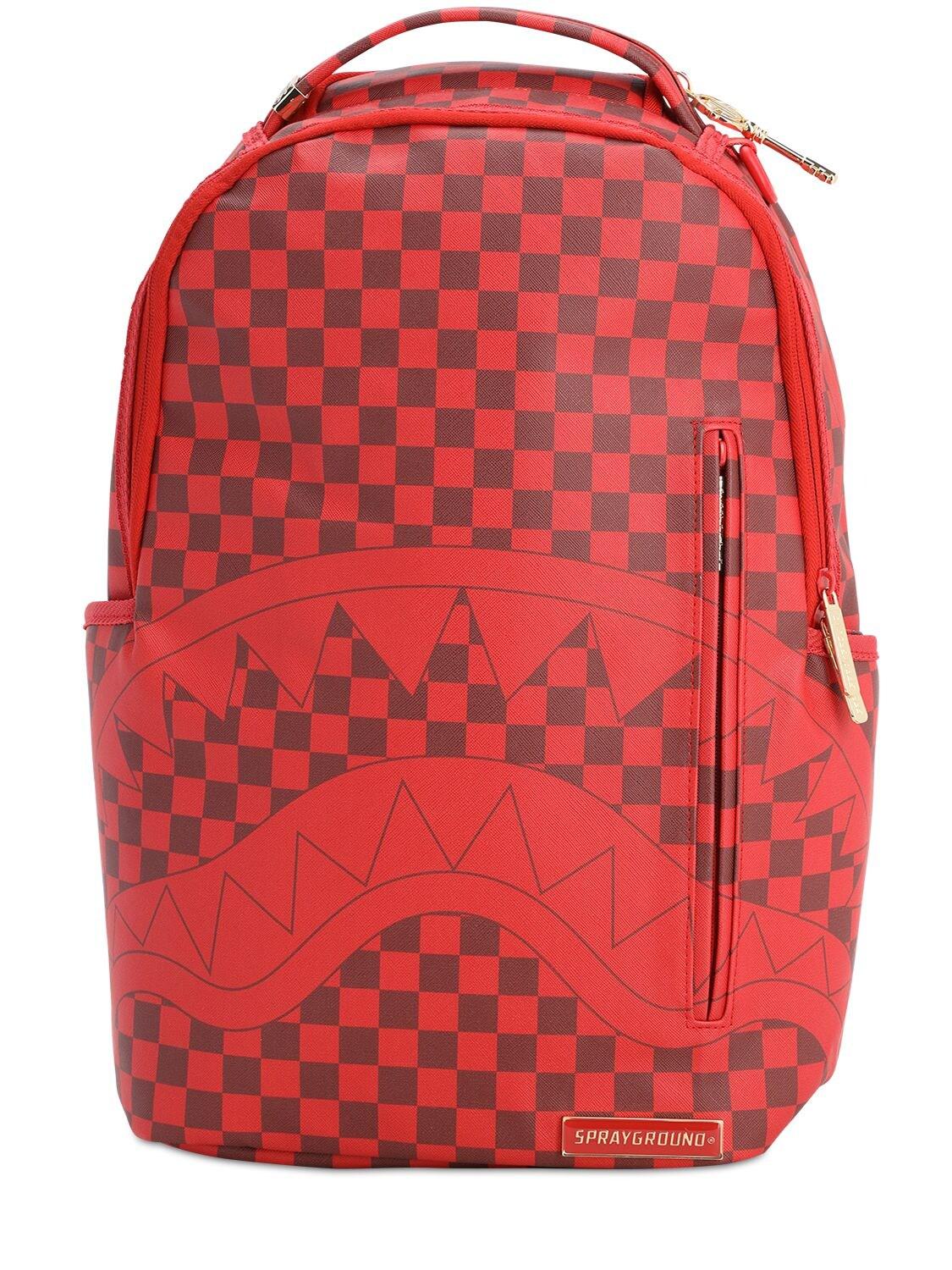 Sprayground Lvr Edition Large Logo Printed Backpack in Red for Men