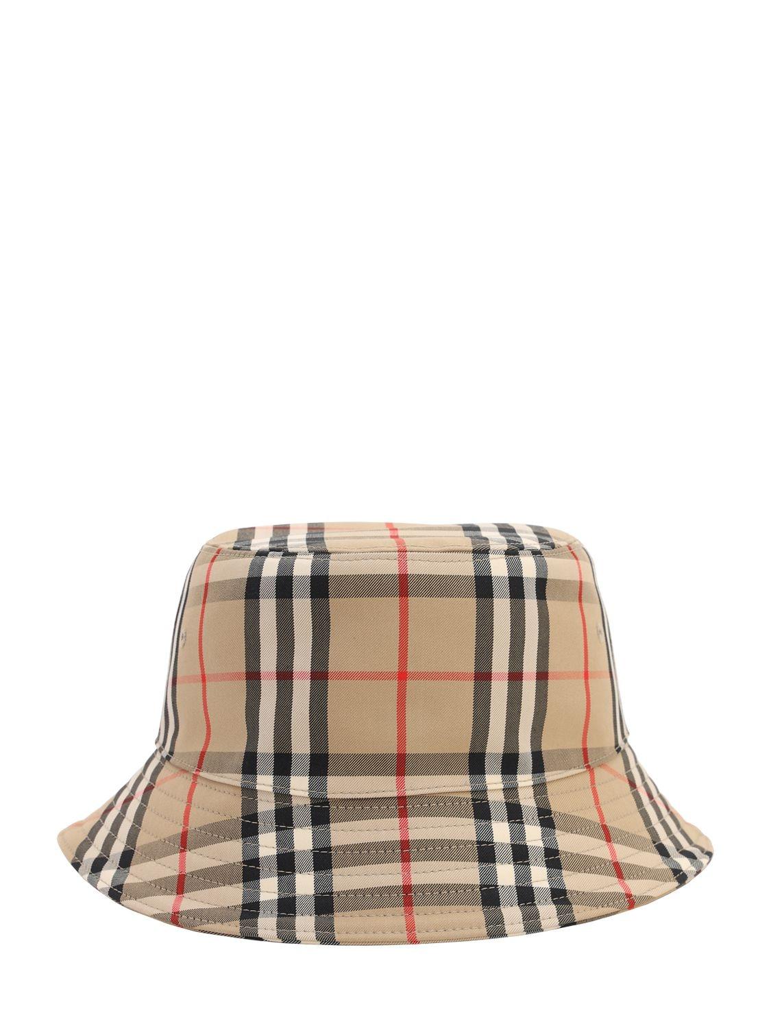 Burberry Vintage Check Cotton Blend Bucket Hat for Men - Save 36% | Lyst