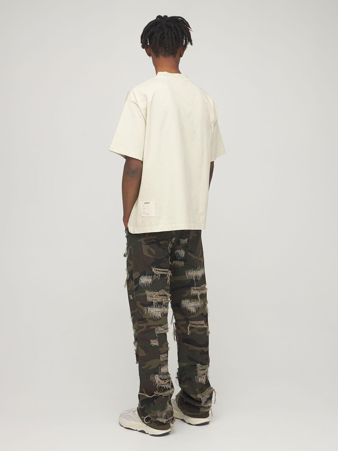 Camo Extreme Ripped Bootcut Jeans 