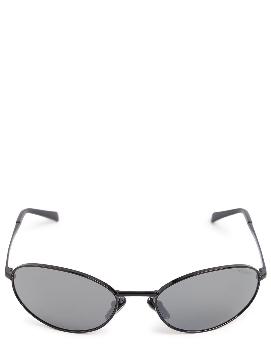 Prada Round Metal Sunglasses in Metallic Lyst UK