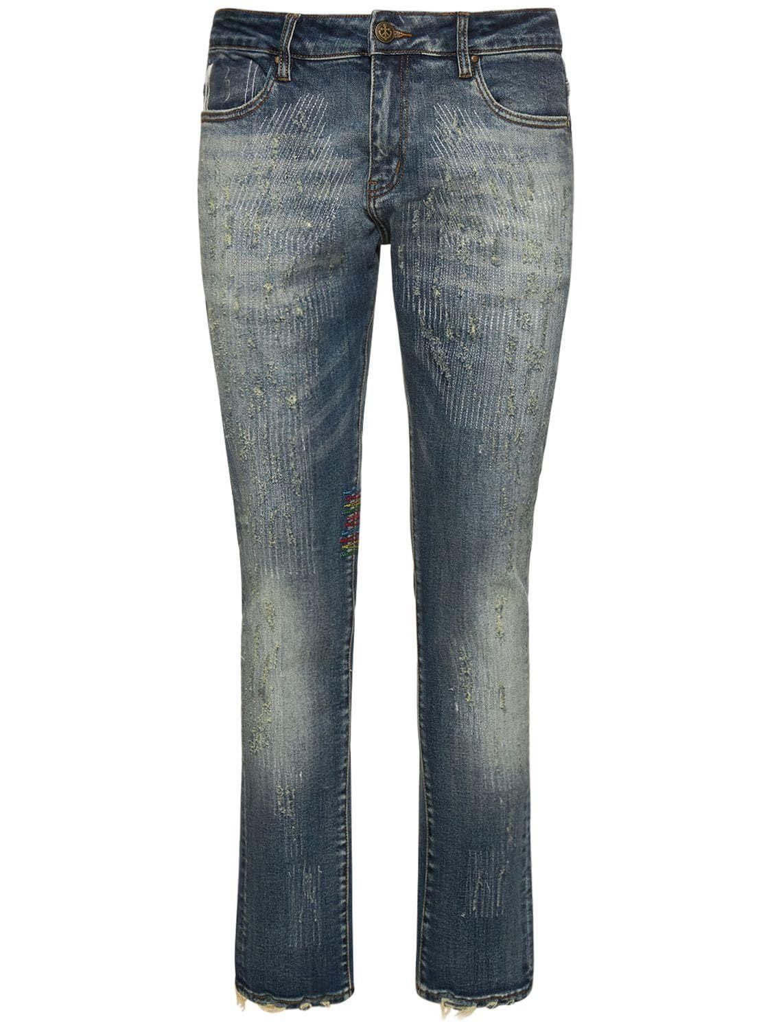 Lifted Anchors Thrashed Essential Denim Jeans in Blue for Men | Lyst