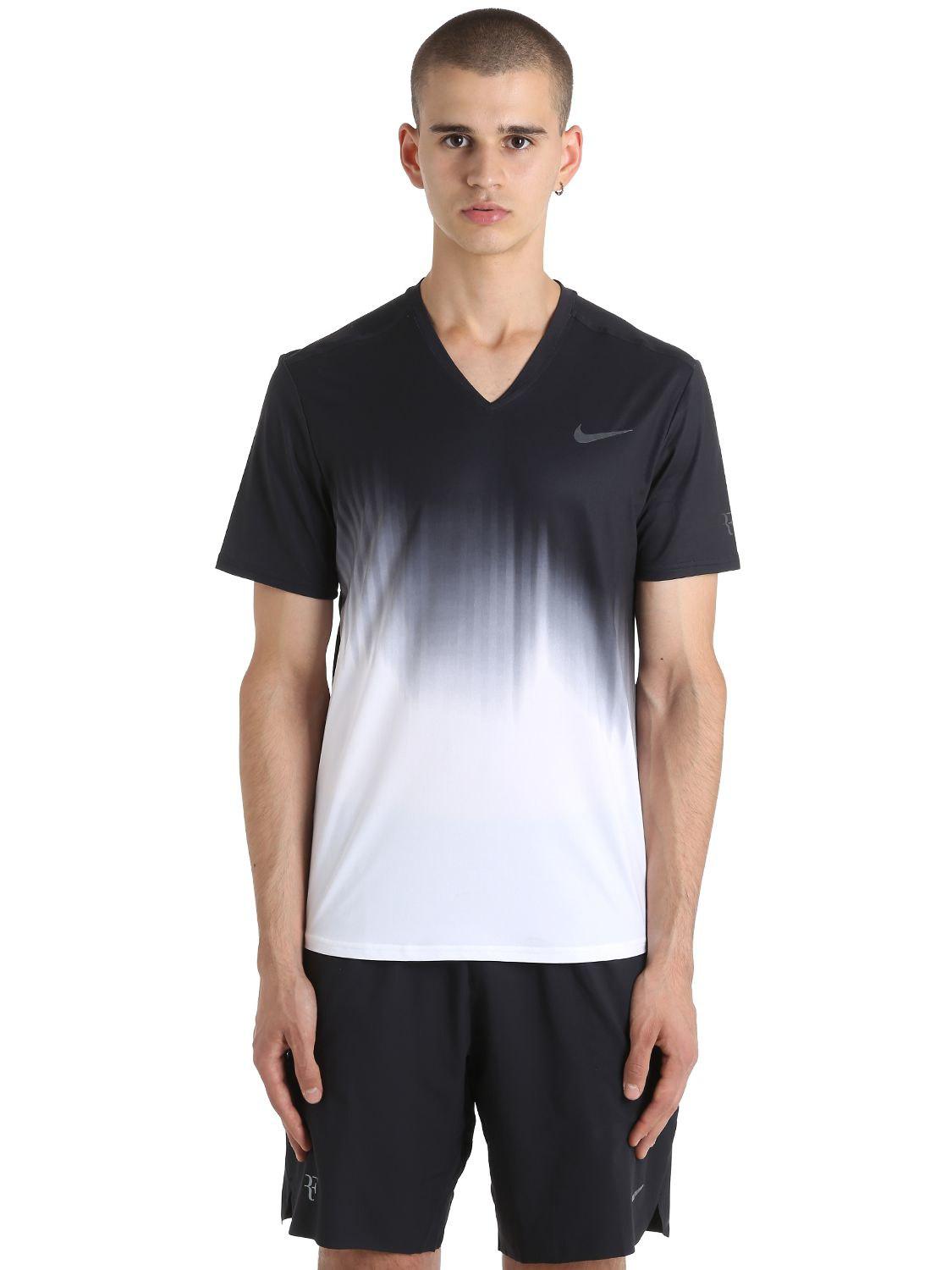 Nike Roger Federer T-shirt in Black for Men | Lyst UK