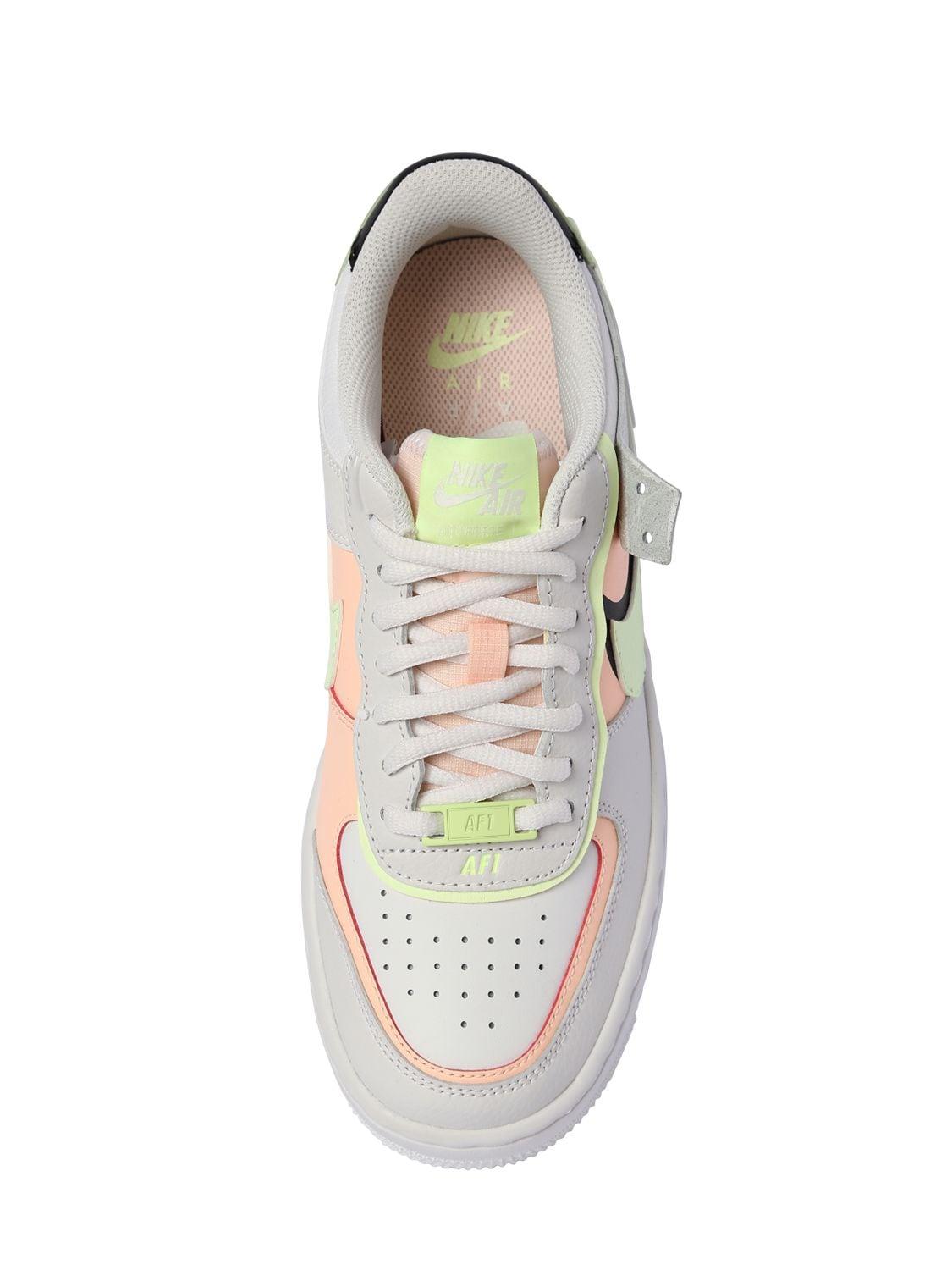 nike air force 1 shadow sneakers in white and multi