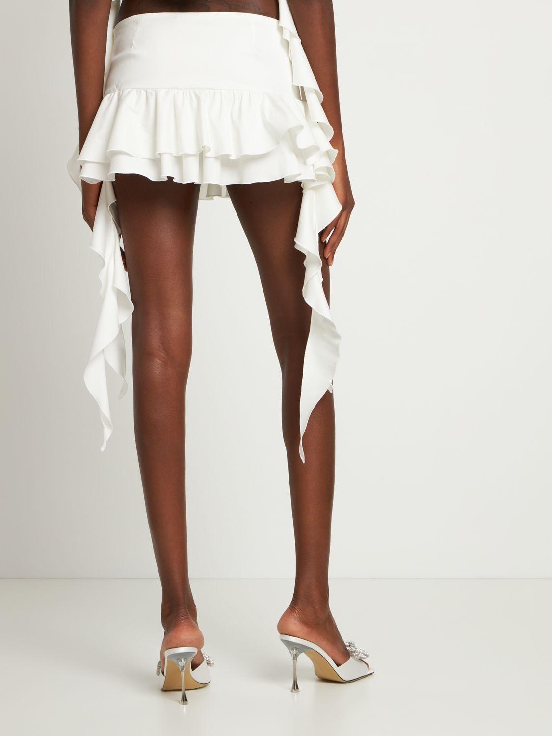 Mini Falda Blanca Crepe 